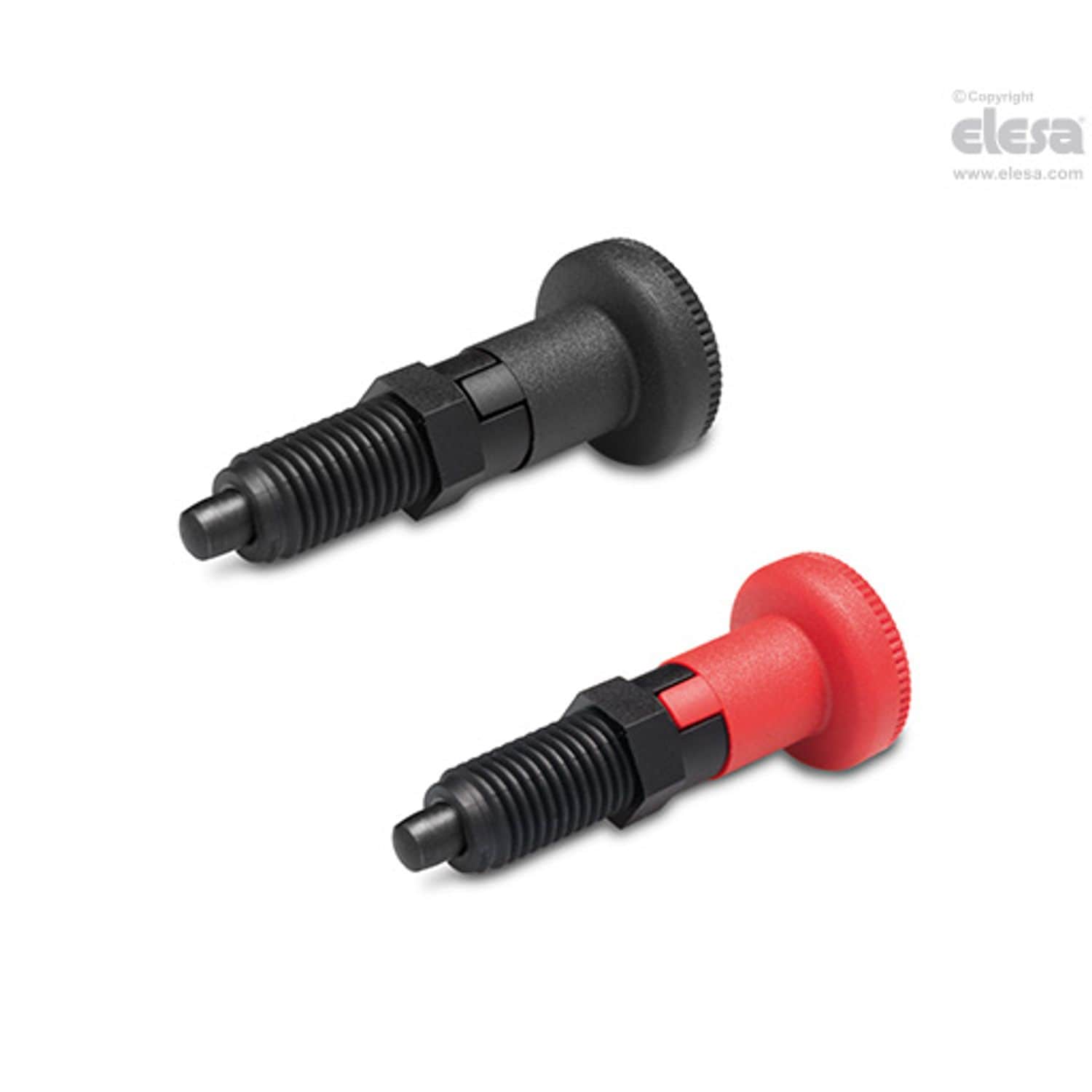 ELESA Indexing plunger-PMT.101-8-M16x1,5-A-C6 Red