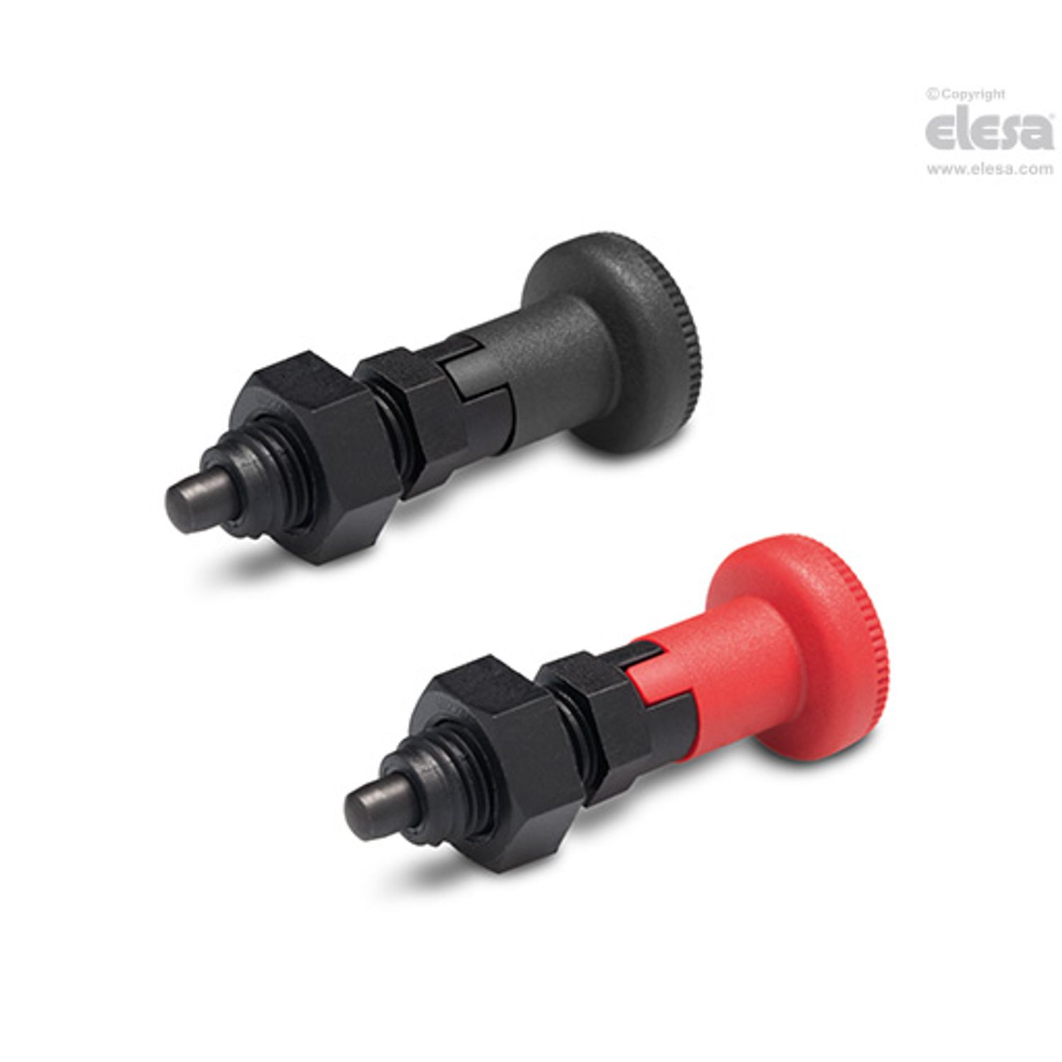 ELESA Indexing plunger-PMT.101-5-M10x1-AK-C6 Red