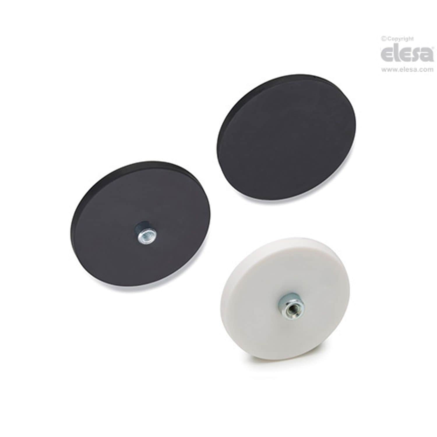 ELESA Rmf - Rmh Flat Retaining Magnets Female or Male Thread Threaded Hole RMF-N