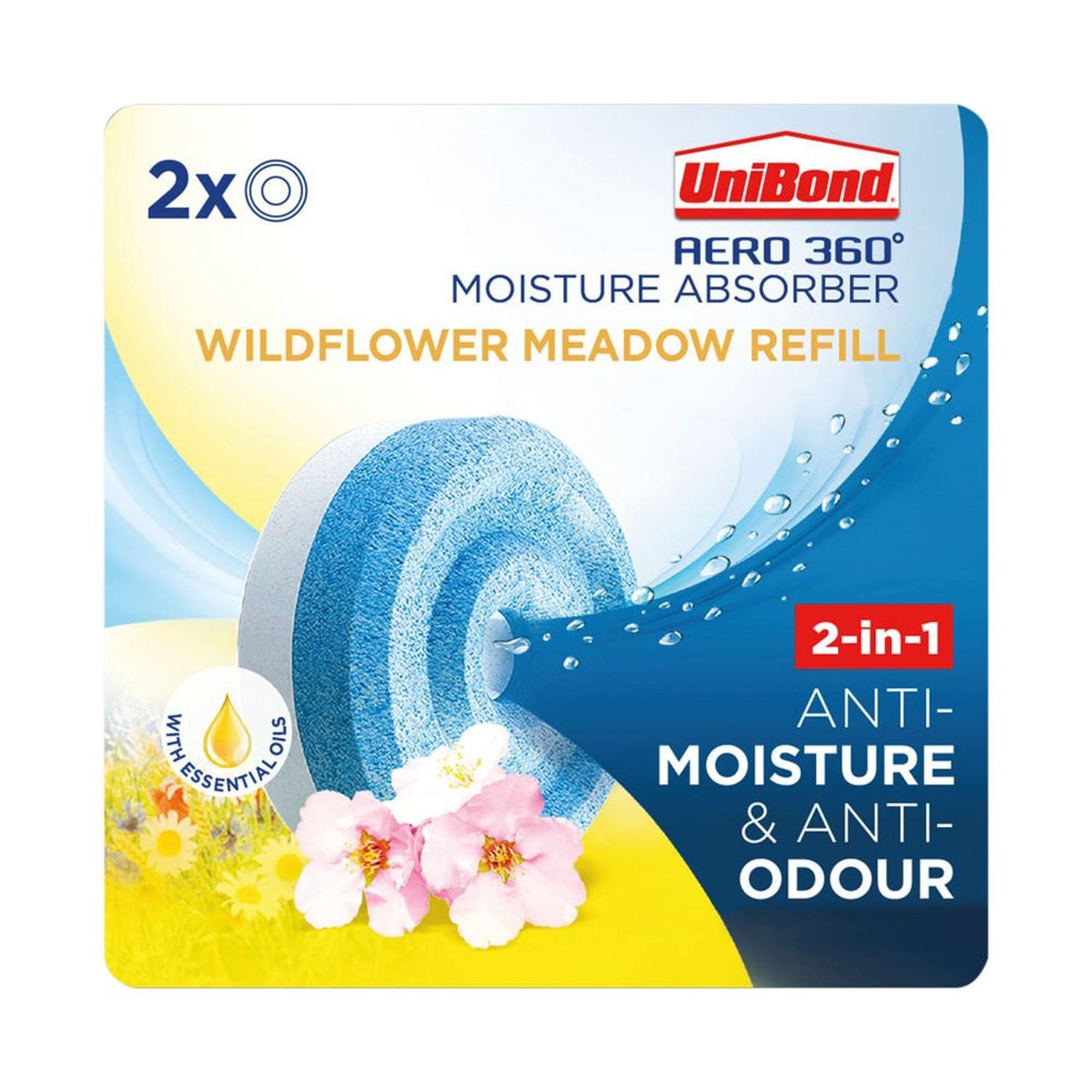 UniBond Aero 360 Wildflower Meadow Refill (Pack of 2)
