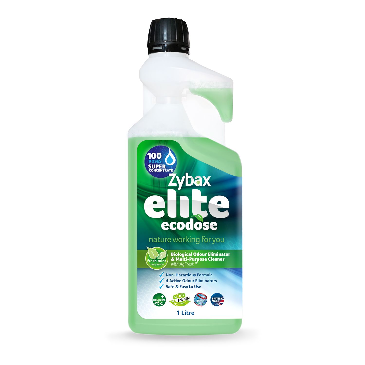 Zybax Elite Ecodose with Aqfreshsuper Concentrate Odour Eliminator and Multi- Pu