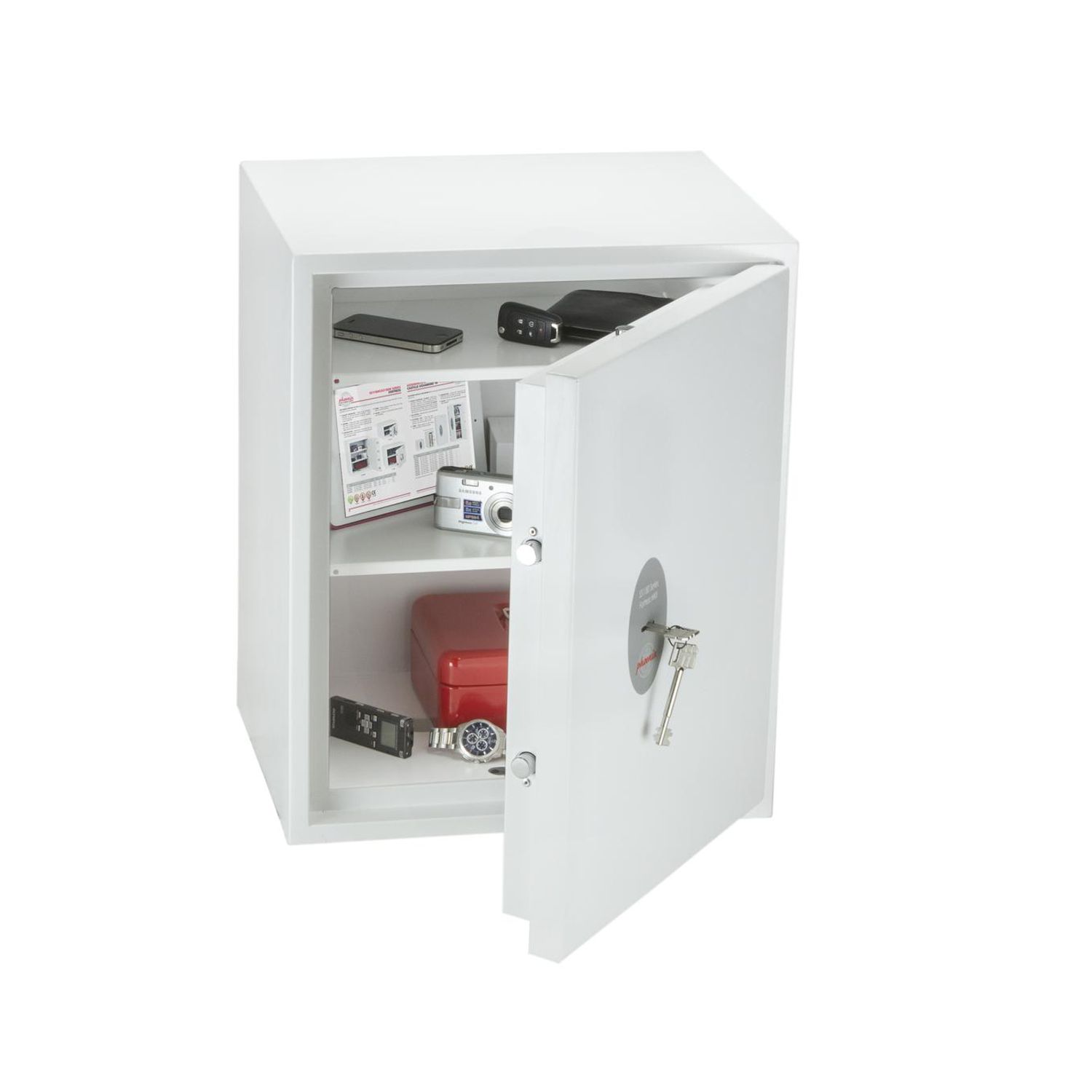 Phoenix Fortress Size 3 S2 Security Safe Key Lock White SS1183K
