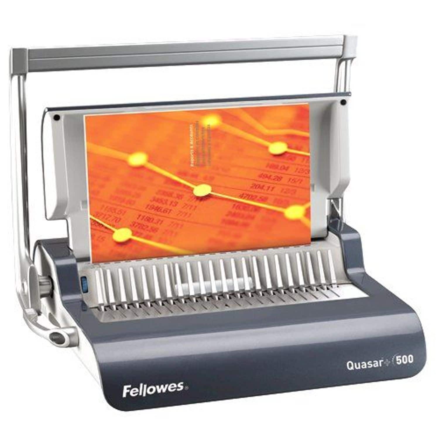 Fellowes Quasar Plus 500 Manual Comb Binding Machine Grey 5627701  - Picture 1 of 1