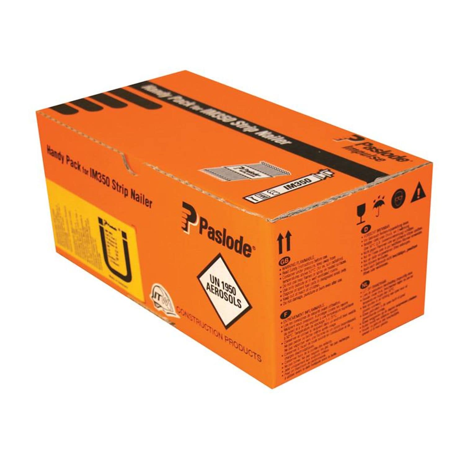 Paslode 2.8 x 63mm 350 Ring Nails Stainless Steel Finish Box of 1100 + 1 Fuel Ce