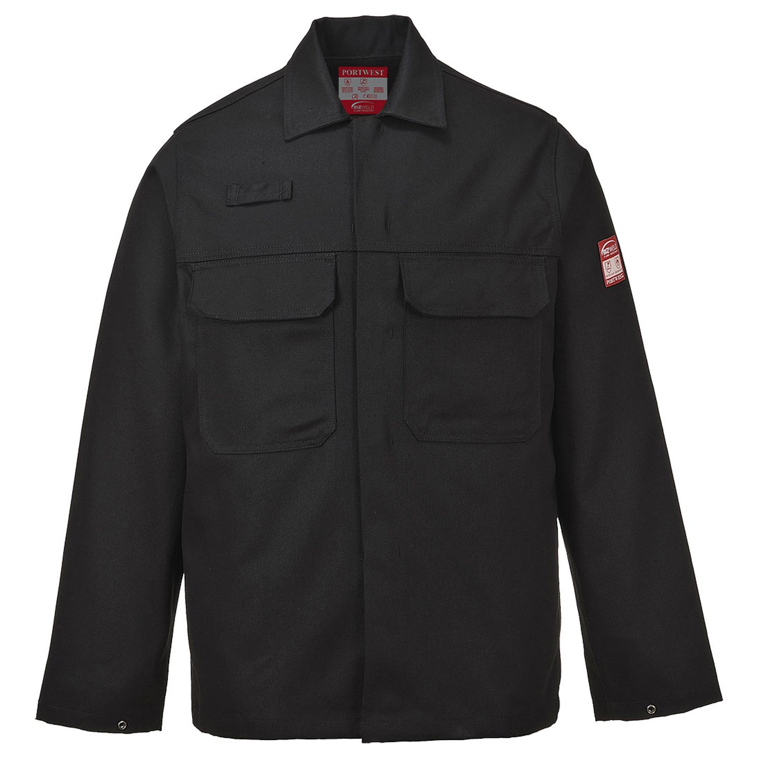 Portwest Bizweld FR Jacket, Black, 4XL, Regular