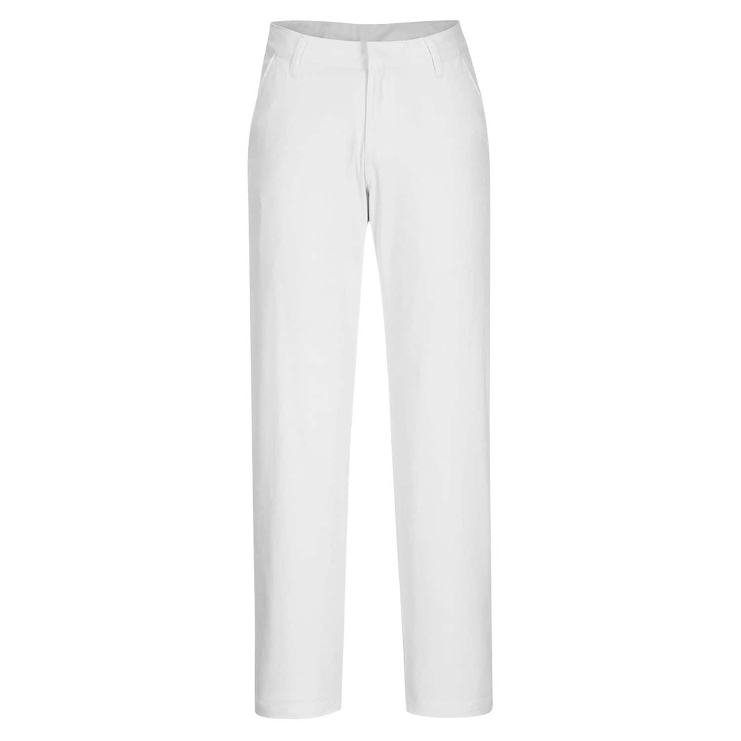Portwest WX2 Eco Women's Stretch Slim Chino Trousers, White, 26, Regular