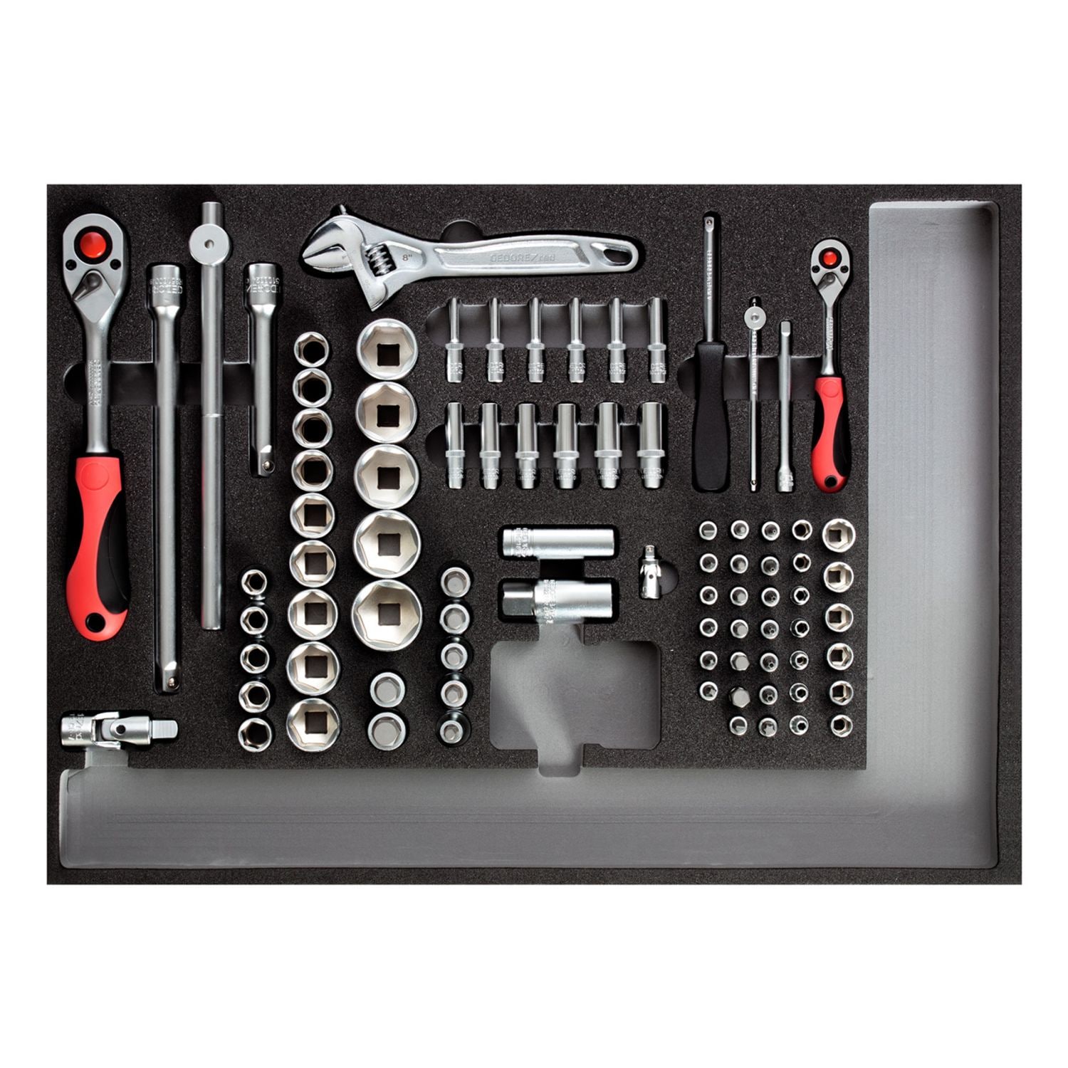 Gedore Socket set 1/4+1/2 CT-module 84pcs
