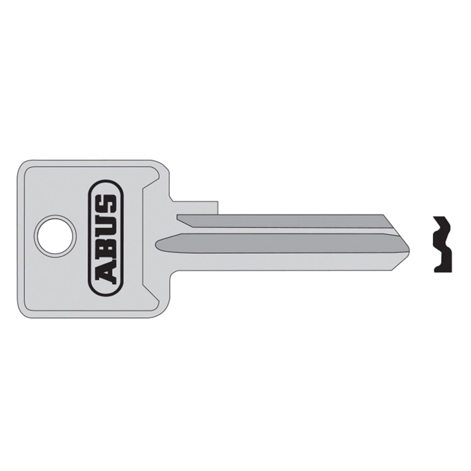 Abus 85/50 50mm +60 Left Hand Key Blank ABUKB02697