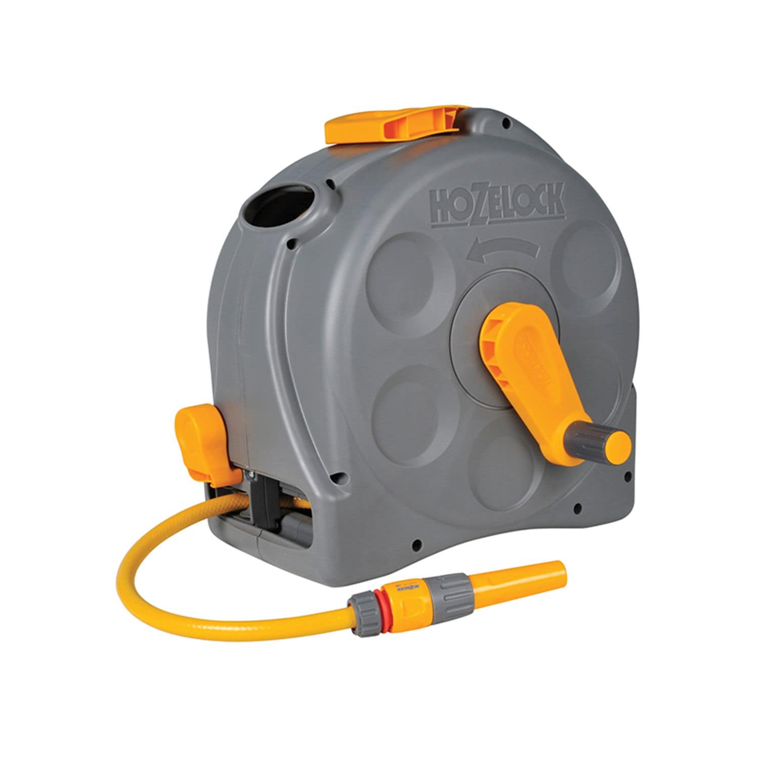 Hozelock 2415 25m 2-in-1 Compact Hose Reel + 25m of Starter Hose HOZ2415