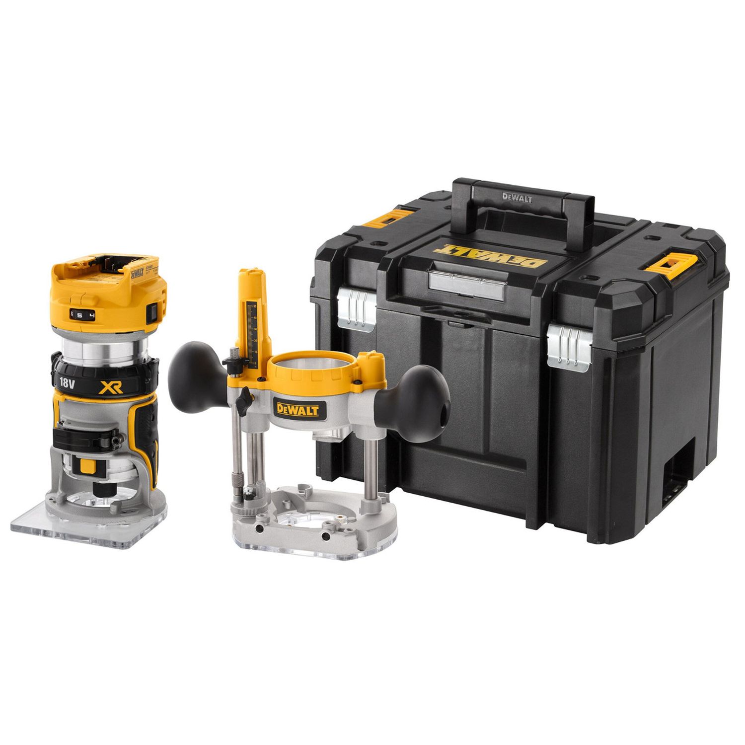 DeWalt DCW604NT 18V XR 1/4in Brushless Router + Extra Base (Body Only)
