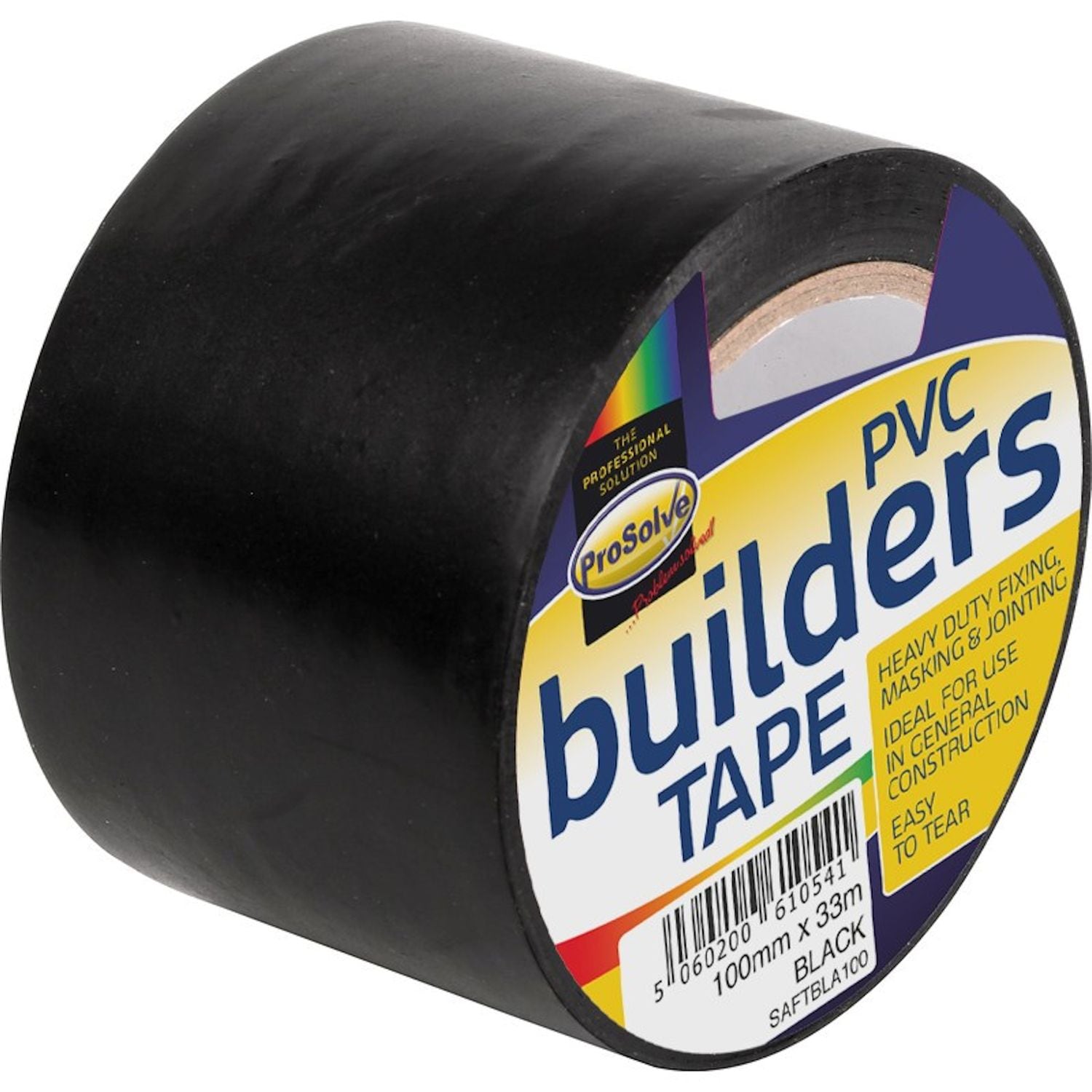 ProSolve PVC Builders Tape 100mm Black