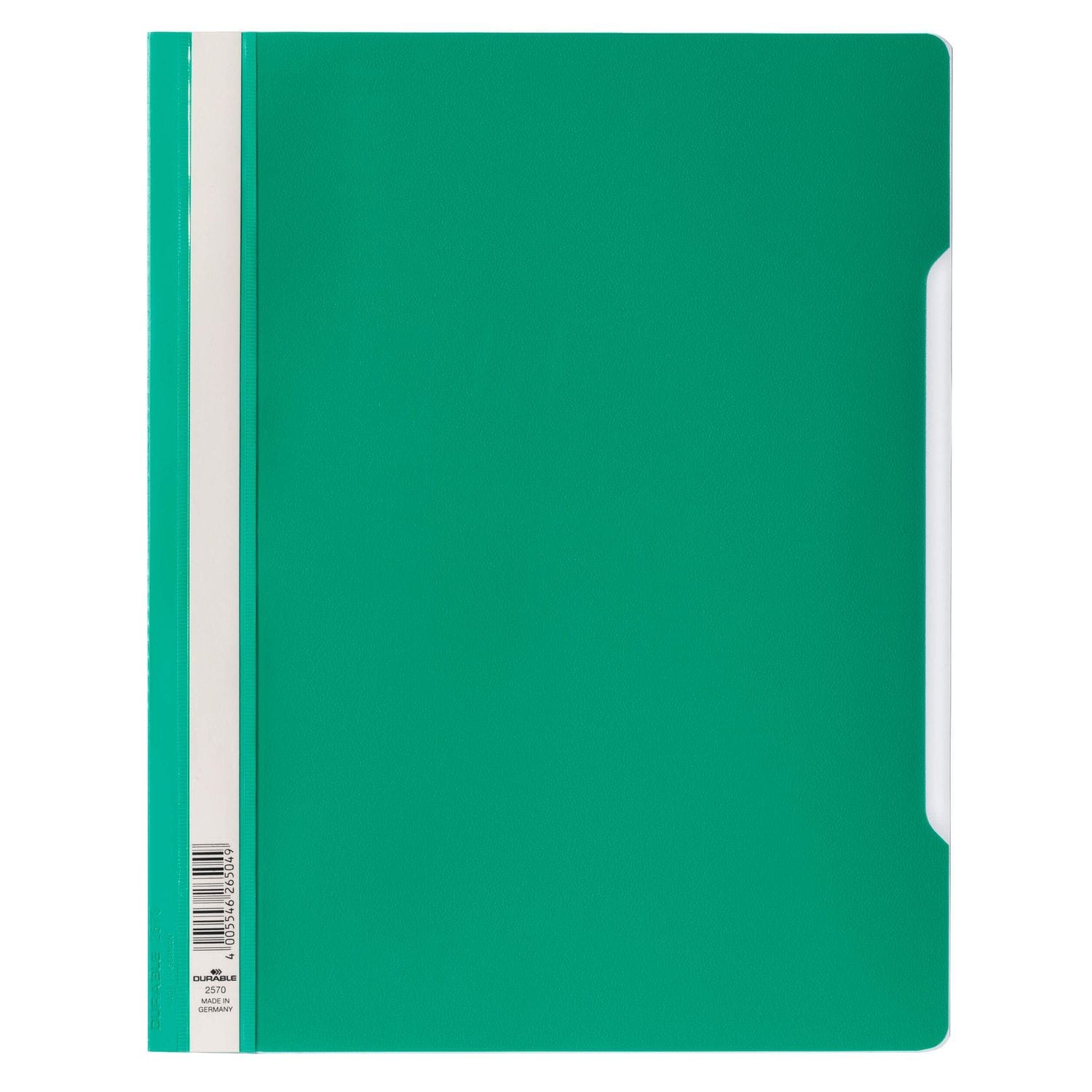 Durable Clear View Project Folder Document Report File, 50 Pack, A4+ Green