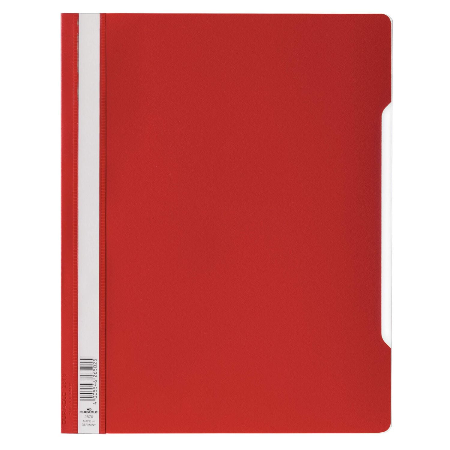 Durable Clear View Project Folder Document Report File, 50 Pack, A4+ Red