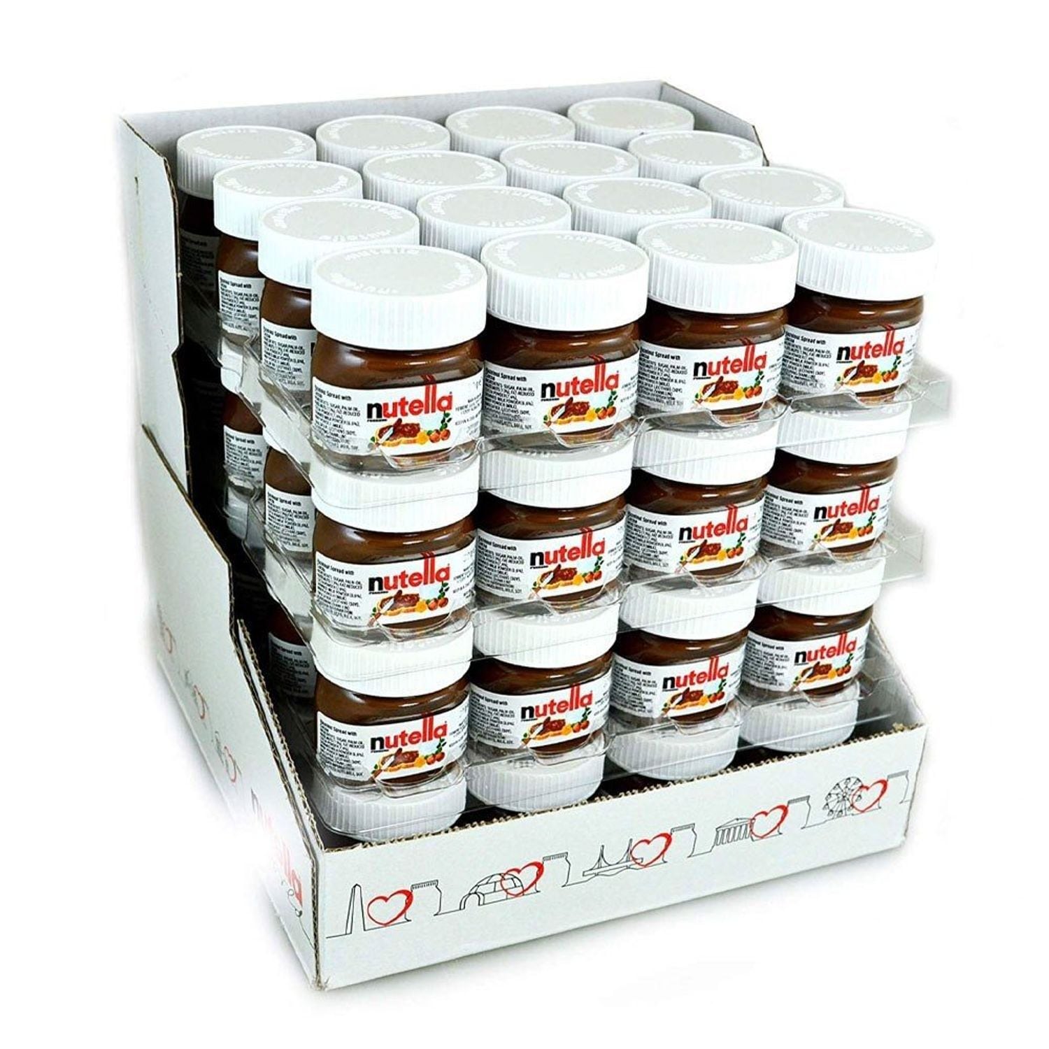 Nutella Hazelnut Spread Jars - 25g (Pack of 64)