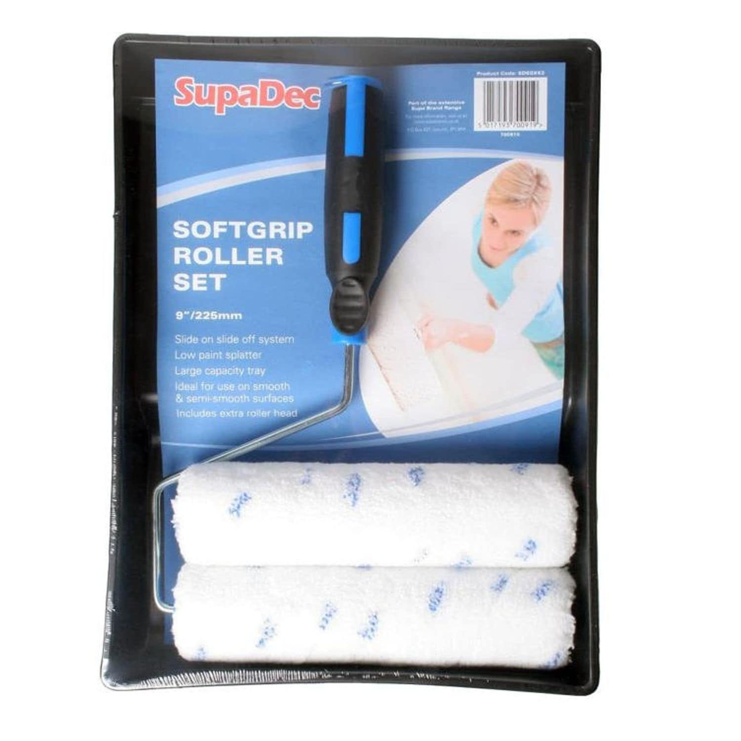 SupaDec Softgrip Roller Set 9inch (Pack of 12)