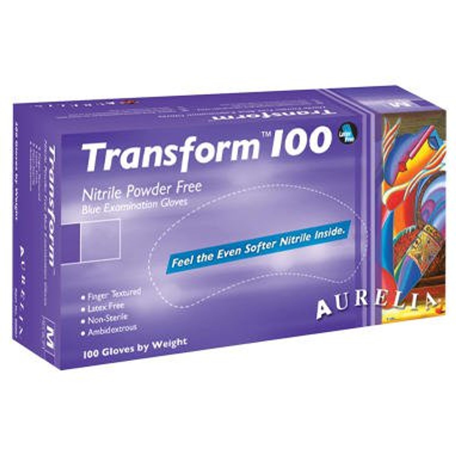 Aurelia Aurelia TRANSFORM/SONIC Finger-Textured Blue Powder Free EXTRA LARGE Nit