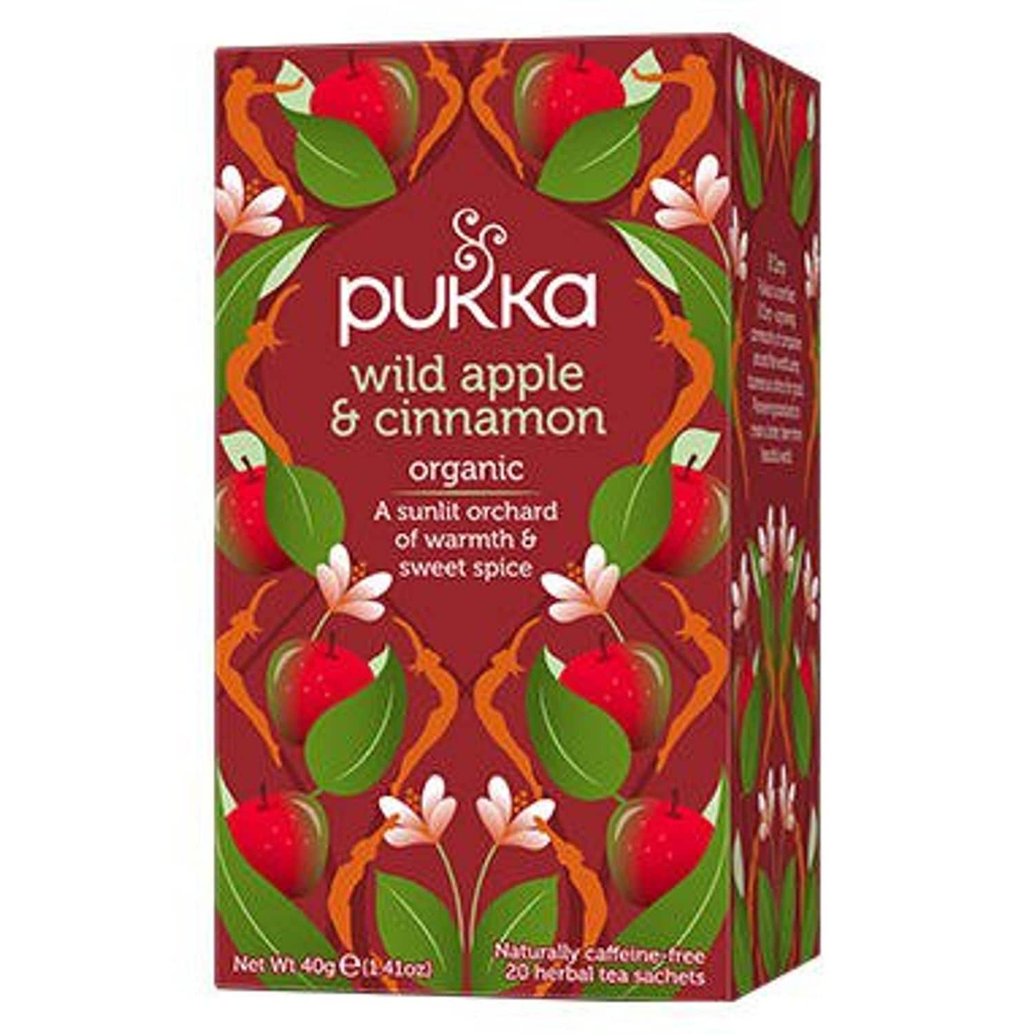 Pukka Tea Wild Apple & Cinnamon Envelopes 20's (Pack of 4)