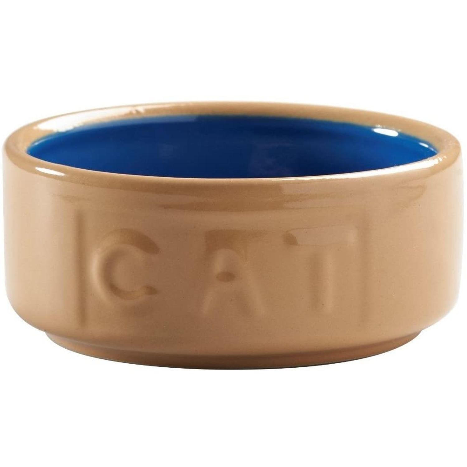 Fixtures Cane & Blue Lettered Cat Bowl 13cm (Pack of 6)