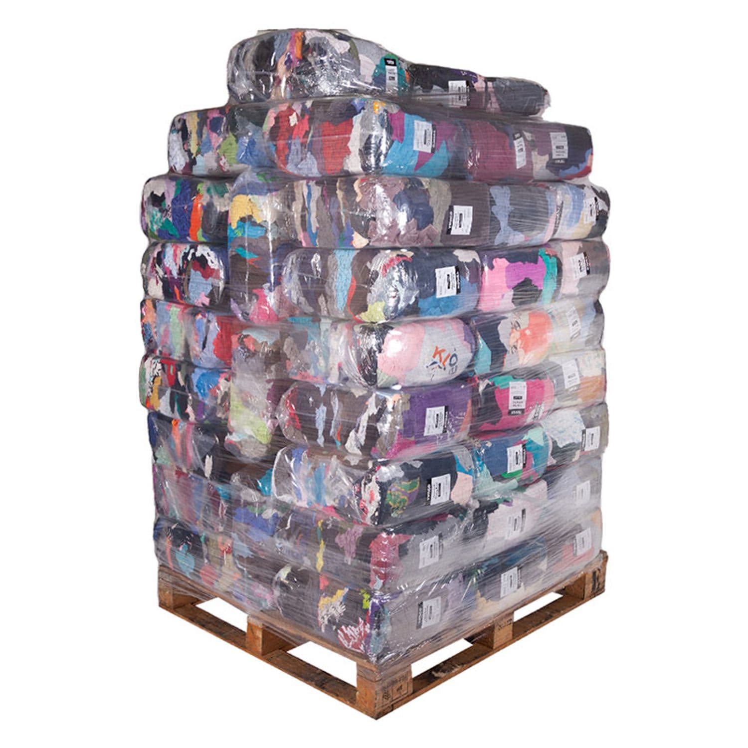 Smartora Sweatshirt/T Shirt Mix Coloured Wiper Rags 10kg Full Pallet of 60 Bags