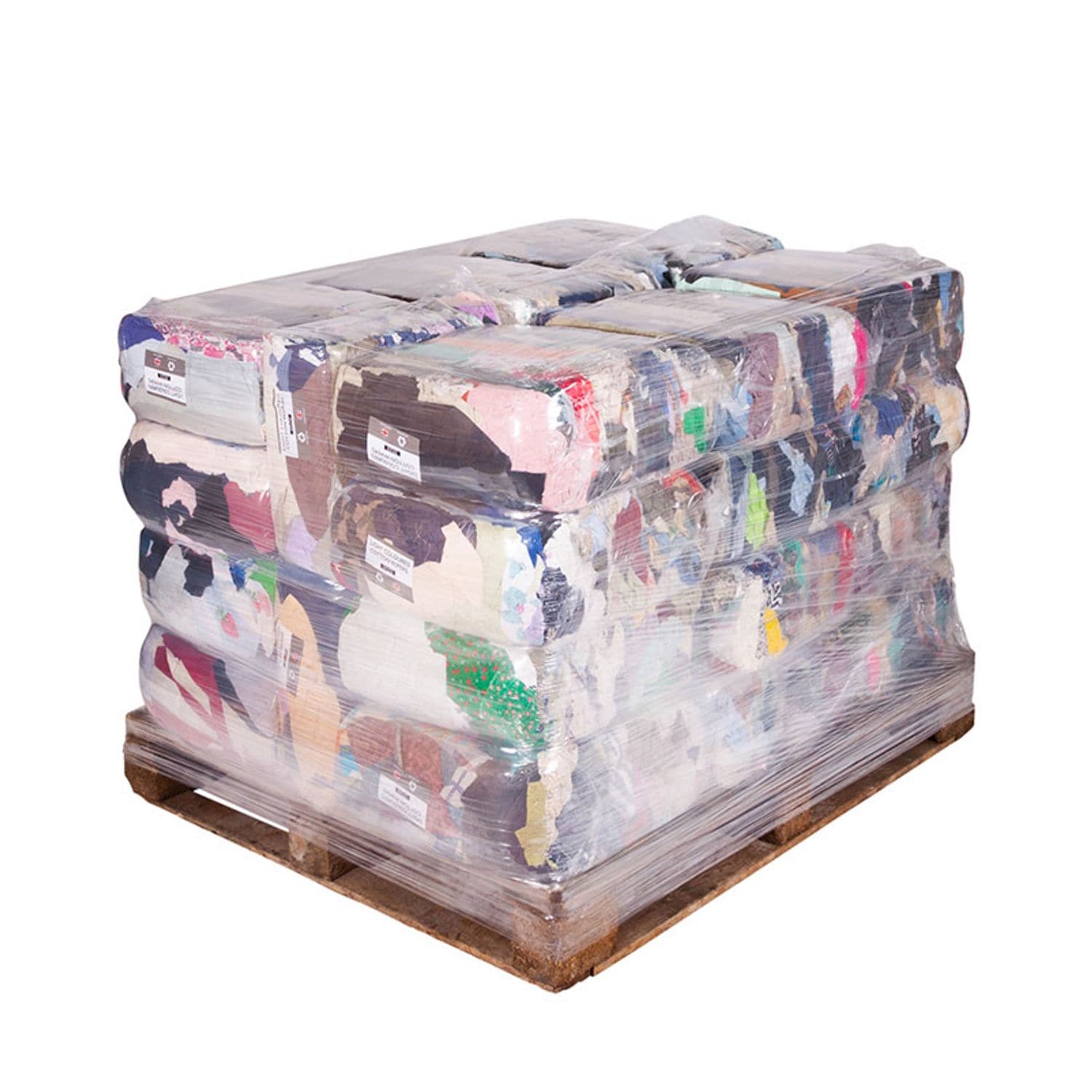 Smartora Mixed Coloured Cotton Rags 10kg Small Pallet 30x Bags