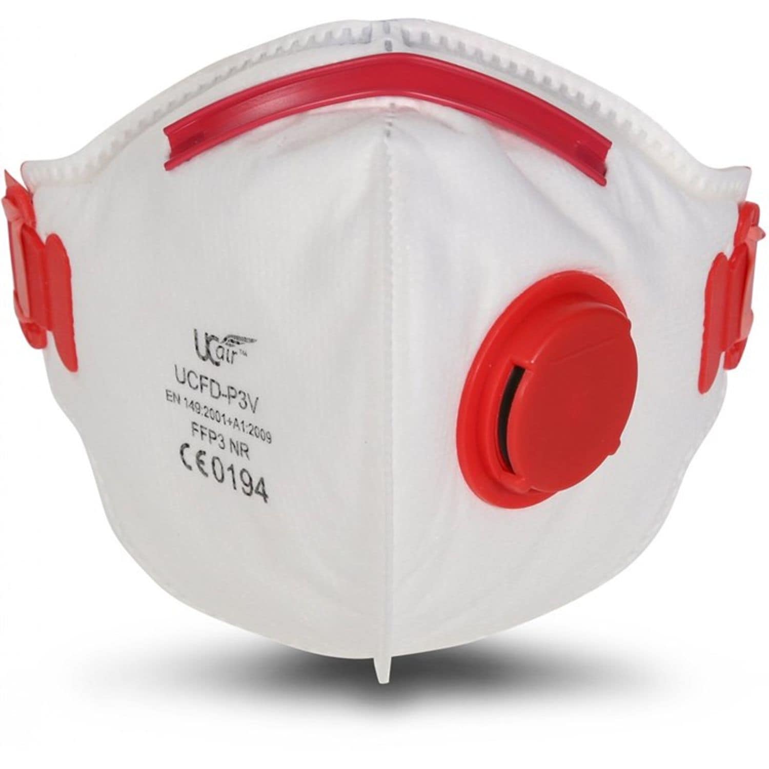 UCair UCFD-P3V (Box of 10) Disposable FFP3 Fold Flat Mask with Exhalation Valve