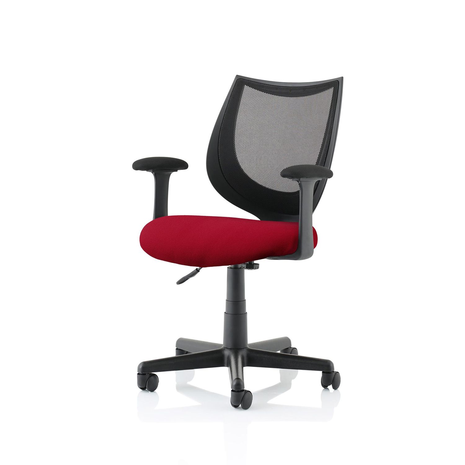 Camden Black Mesh Chair In Bespoke Seat Ginseng Chilli