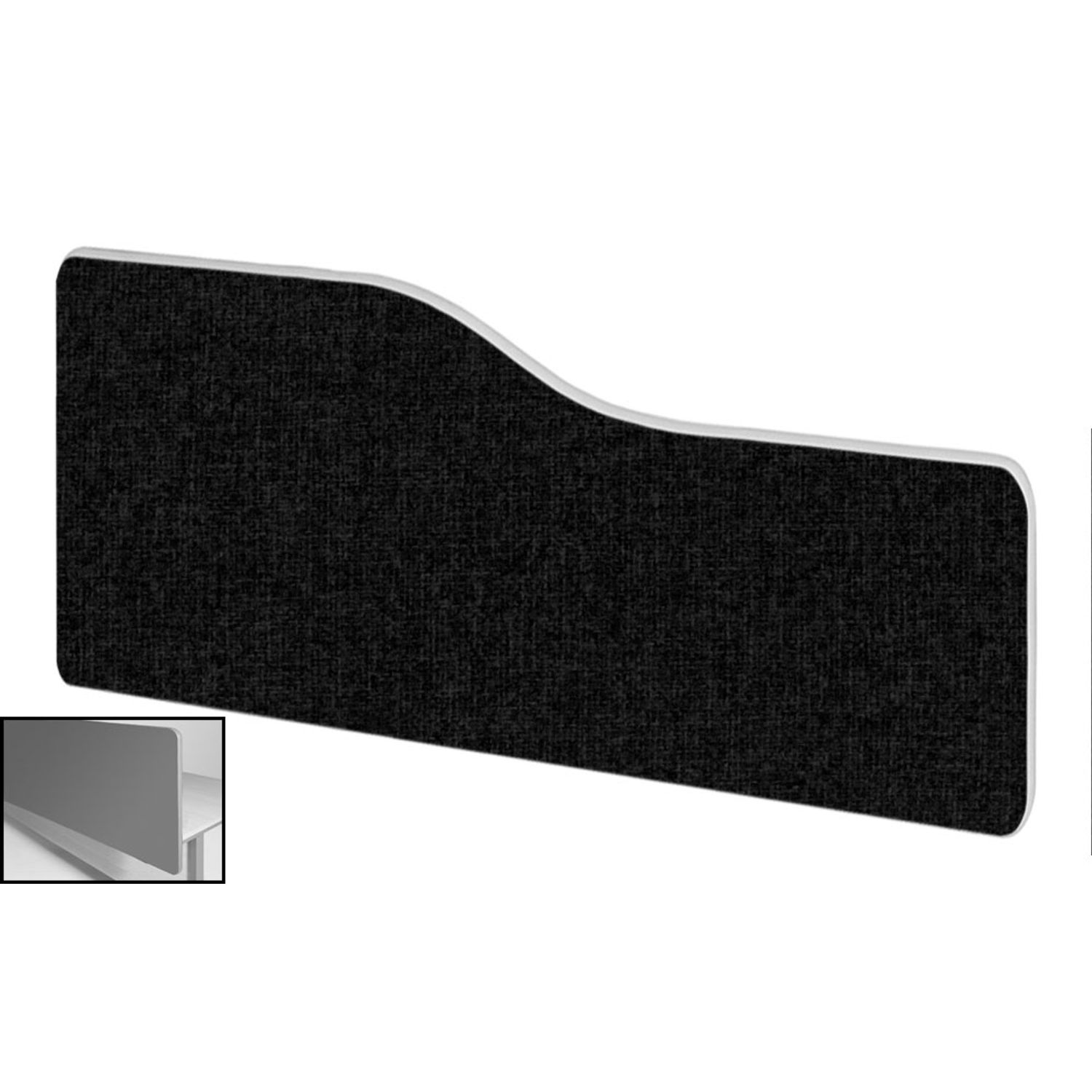 Impulse Plus Wave 300/800 Backdrop Screen Rounded Corners Black Fabric Light Gre