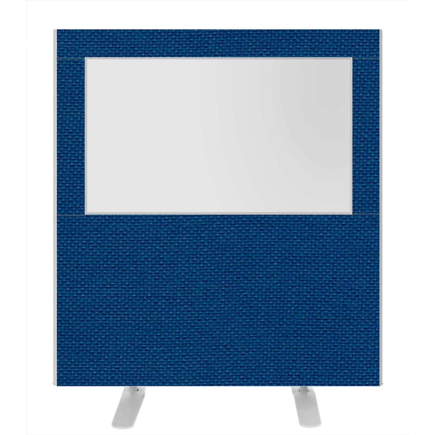 Impulse Plus Clear Half Vision 1200/1200 Floor Free Standing Screen Powder Blue