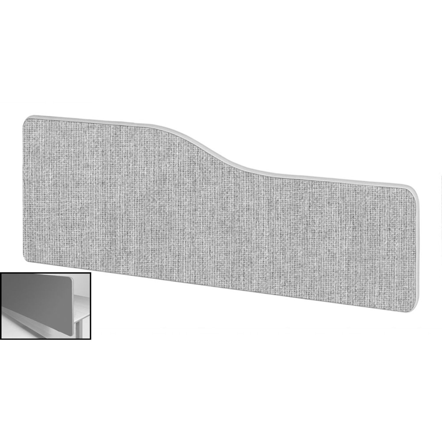 Impulse Plus Wave 300/1000 Backdrop Screen Rounded Corners Light Grey Fabric Lig