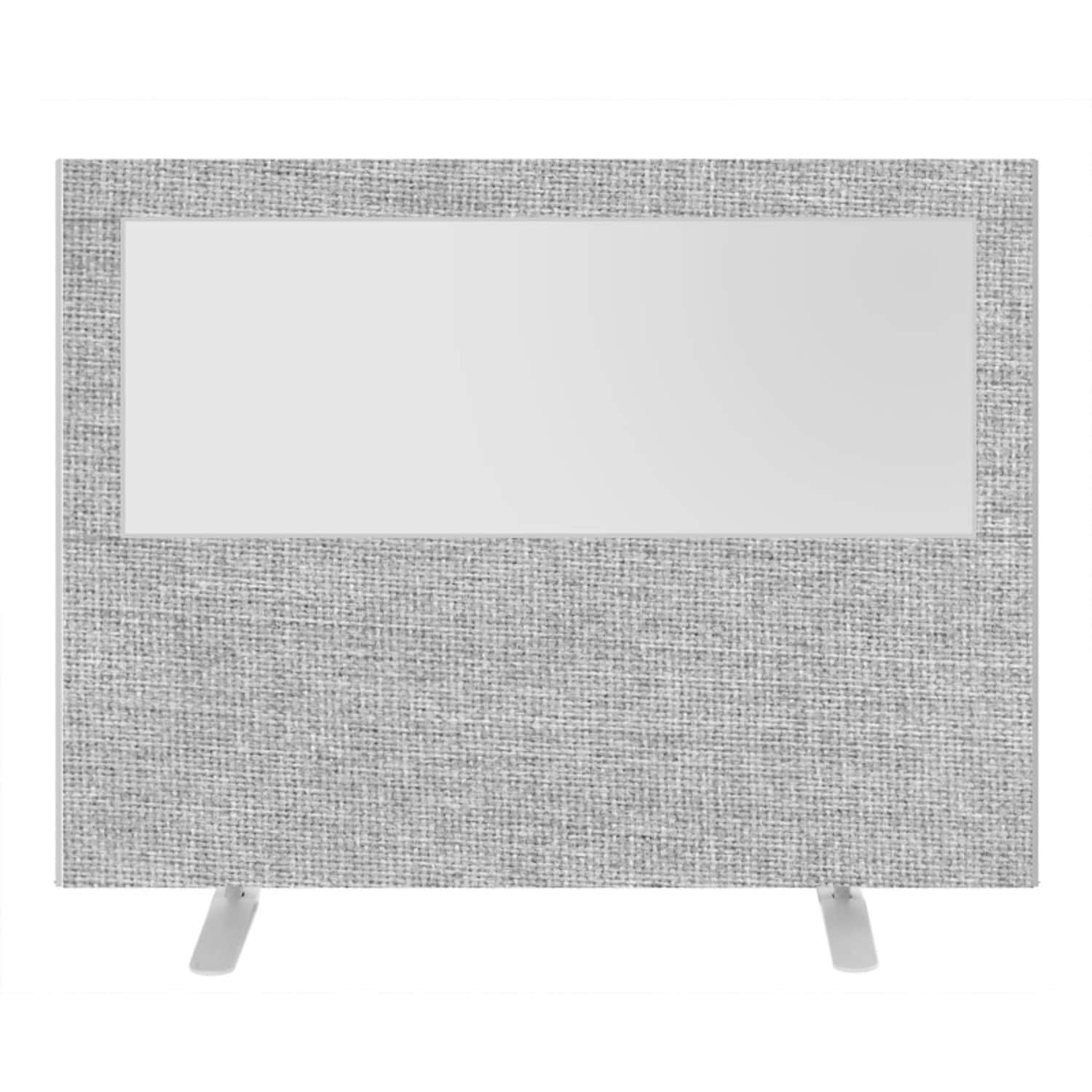 Impulse Plus Clear Half Vision 1200/1600 Floor Free Standing Screen Light Grey F