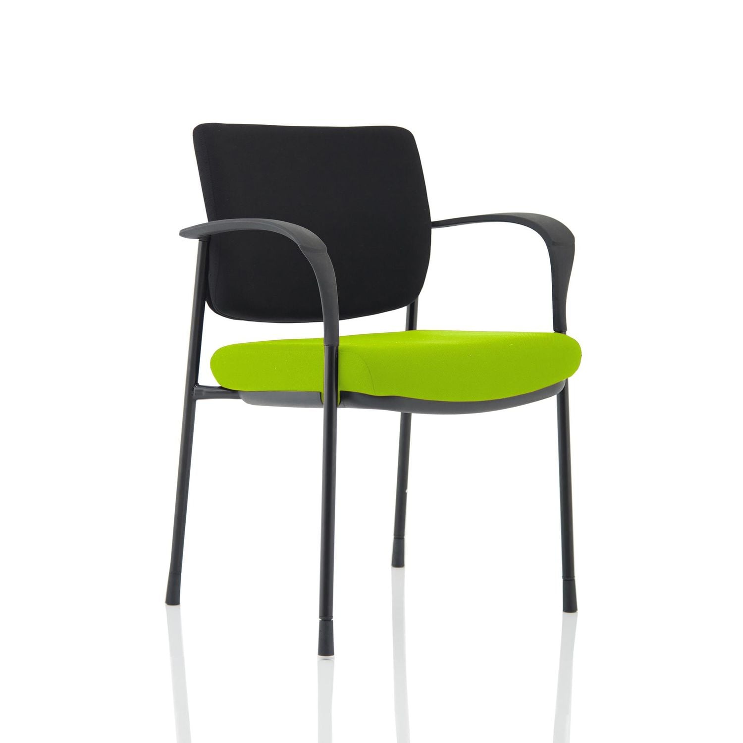 Brunswick Deluxe Black Fabric Back Black Frame Bespoke Colour Seat Myrrh Green w