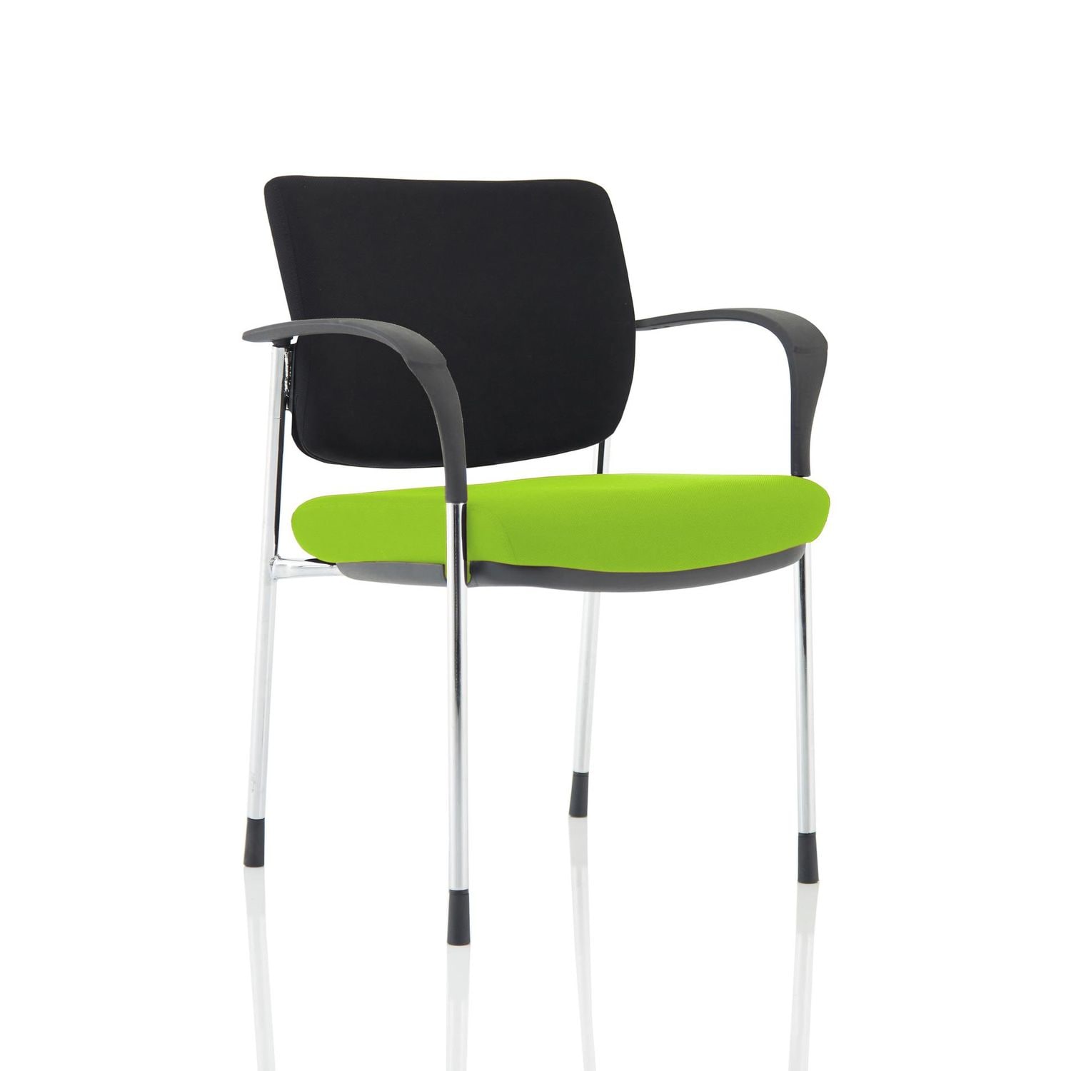 Brunswick Deluxe Black Fabric Back Chrome Frame Bespoke Colour Seat Myrrh Green