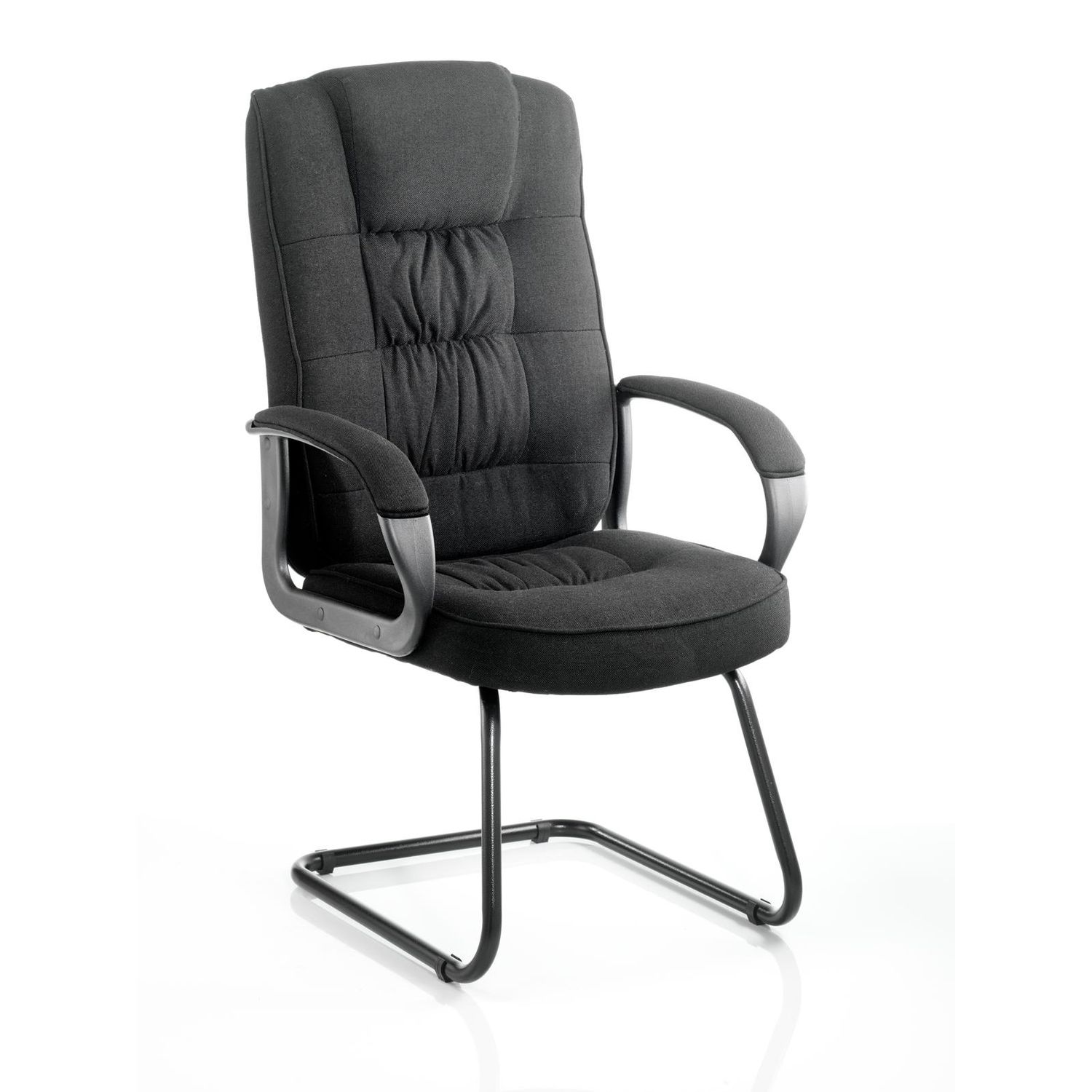 Moore Visitor Cantilever Black Fabric with Arms
