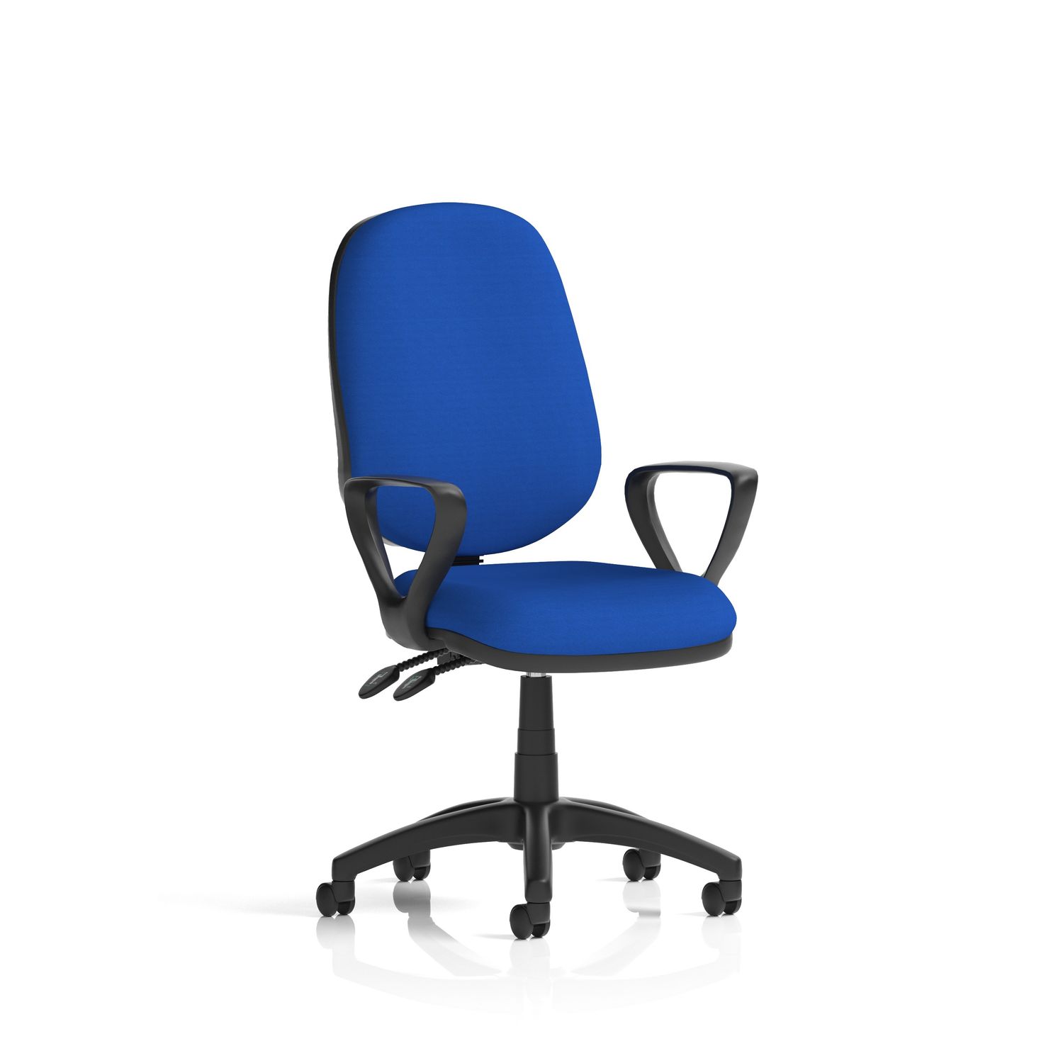 Eclipse Plus II Lever Task Operator Chair Bespoke with Loop Arms In Stevia Blue