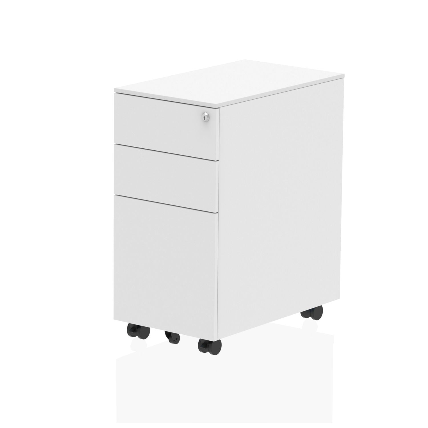 Steel storage Steel Slim Mobile Pedestal White