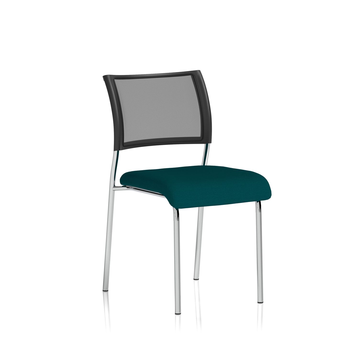 Brunswick No Arm Bespoke Colour Seat Chrome Frame Maringa Teal