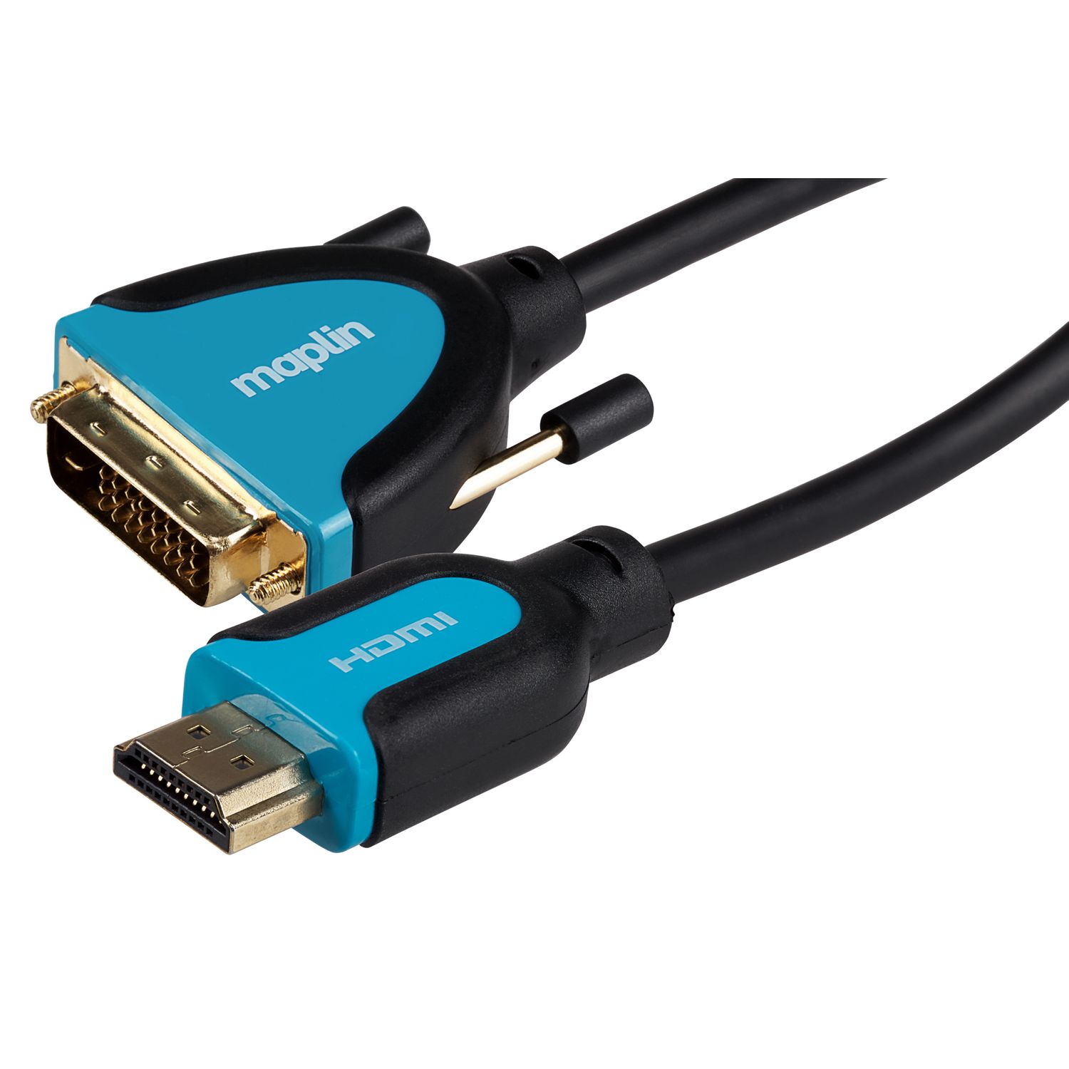 Maplin Dvi-D Dual Link 24 + 1 Pin To Hdmi Cable 3m Black