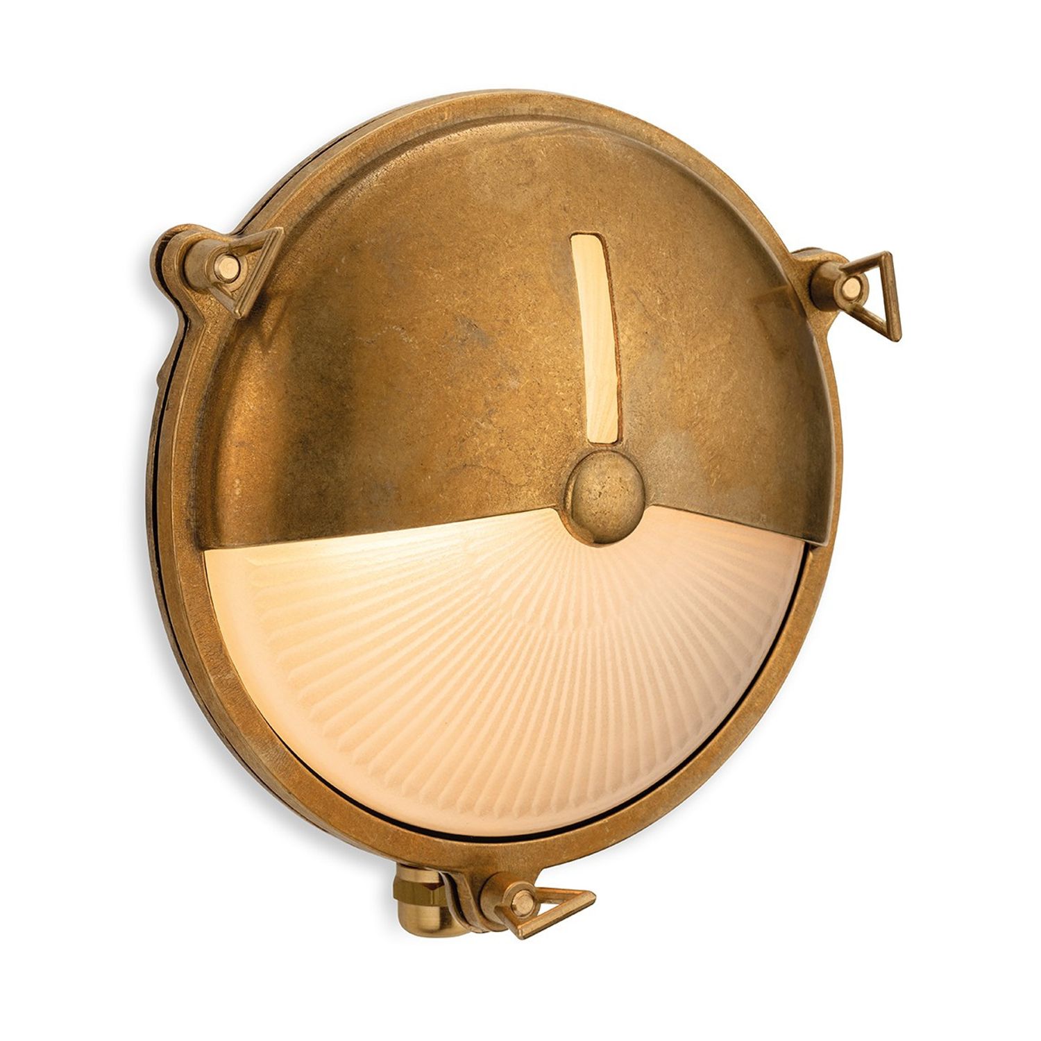 Firstlight Nautic Bulkhead Brass with Frosted Glass IP64 3850BR