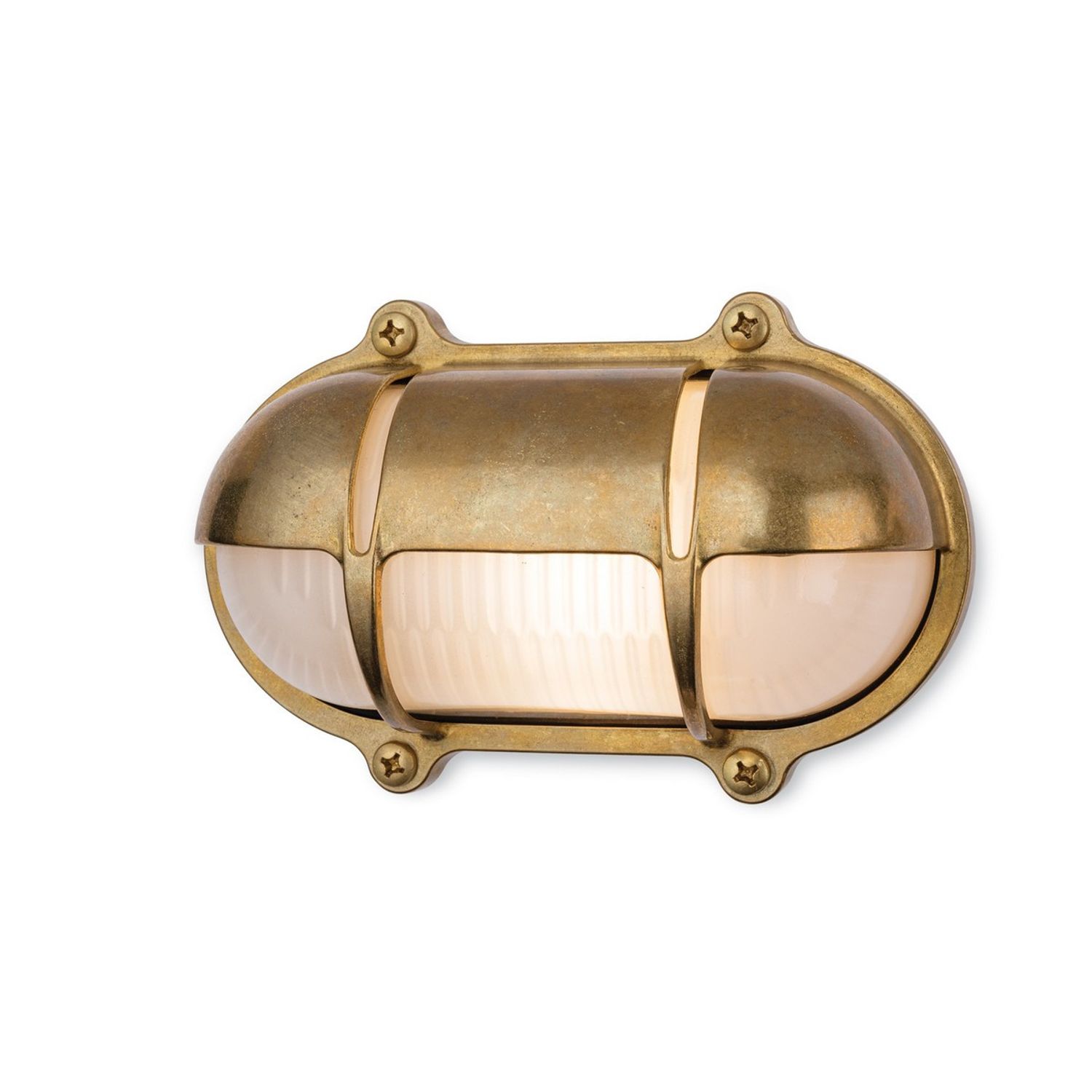 Firstlight Nautic Outdoor Brass Bulkheads Wall Light Oval Brass IP64 E27
