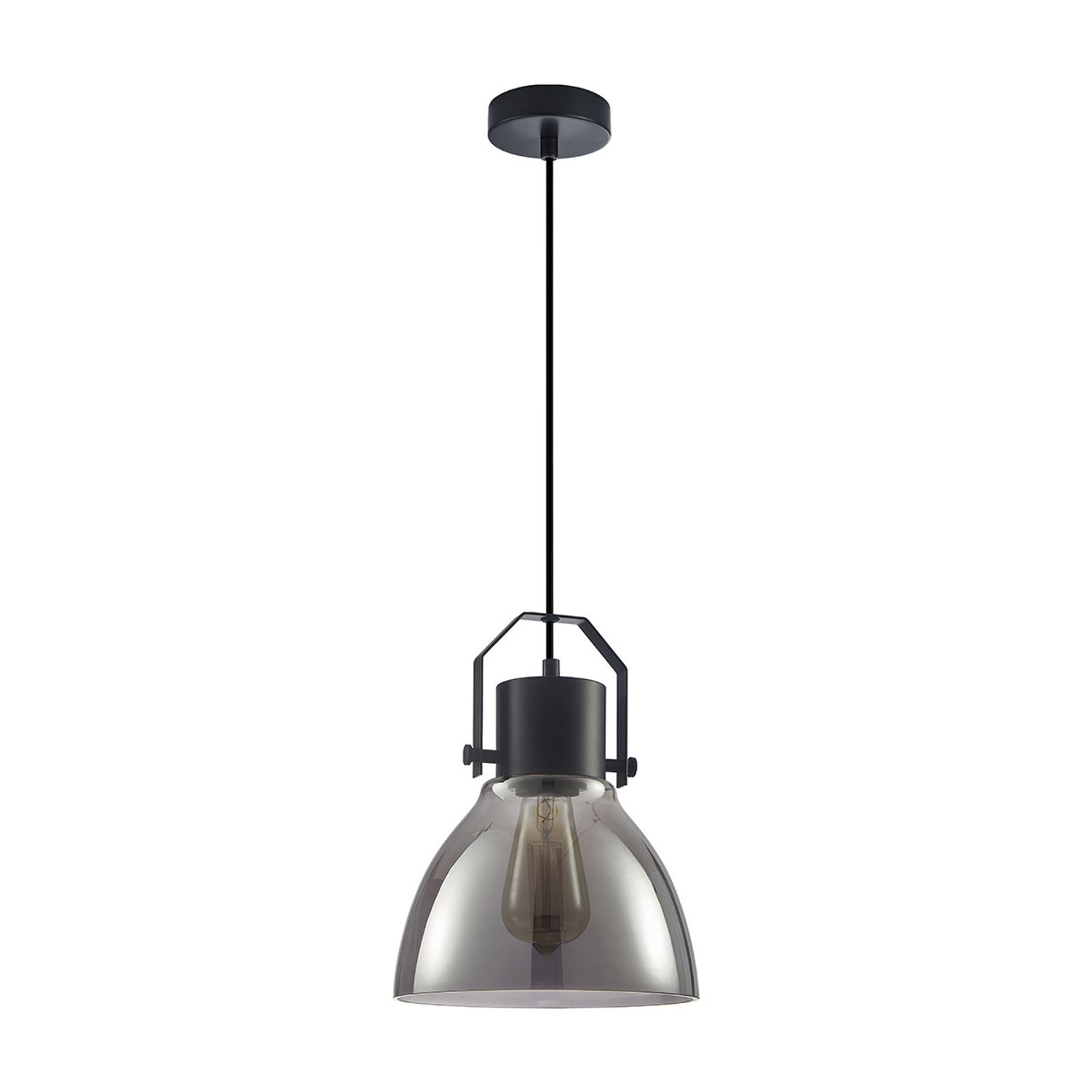 Italux Lighting Darlena Industrial, Retro 1 Light Dome Pendant Ceiling Light, E2