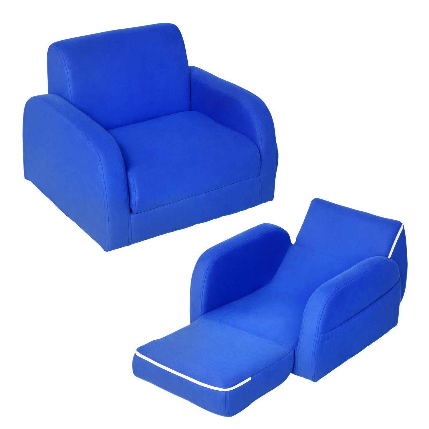 HOMCOM 2 in 1 Kids Sofa Armchair Chair Fold Out Flip Open Baby Bed Couch Toddler