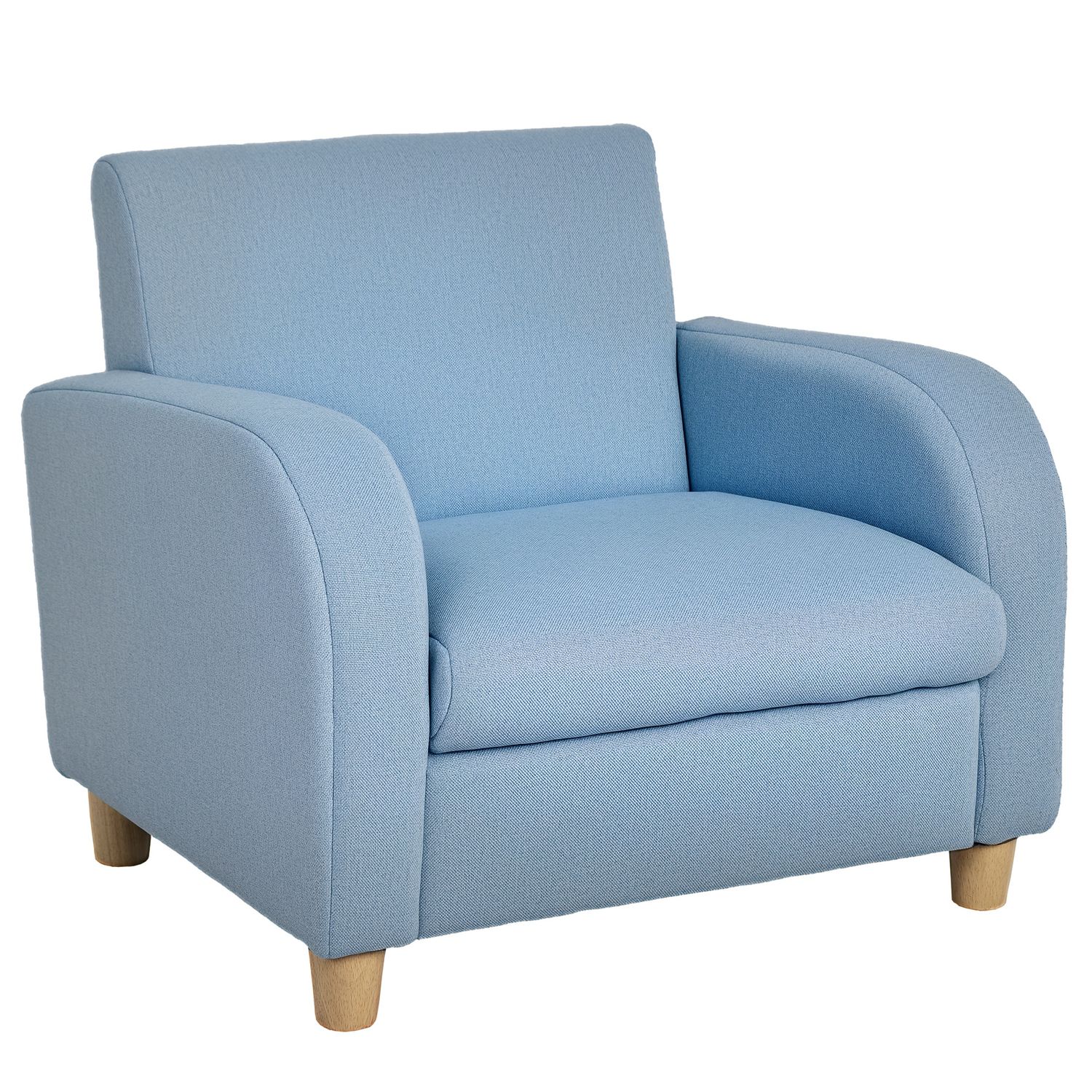 HOMCOM Child Armchair Wood Frame W/Cushion Padding Seat Low-Rise Bedroom