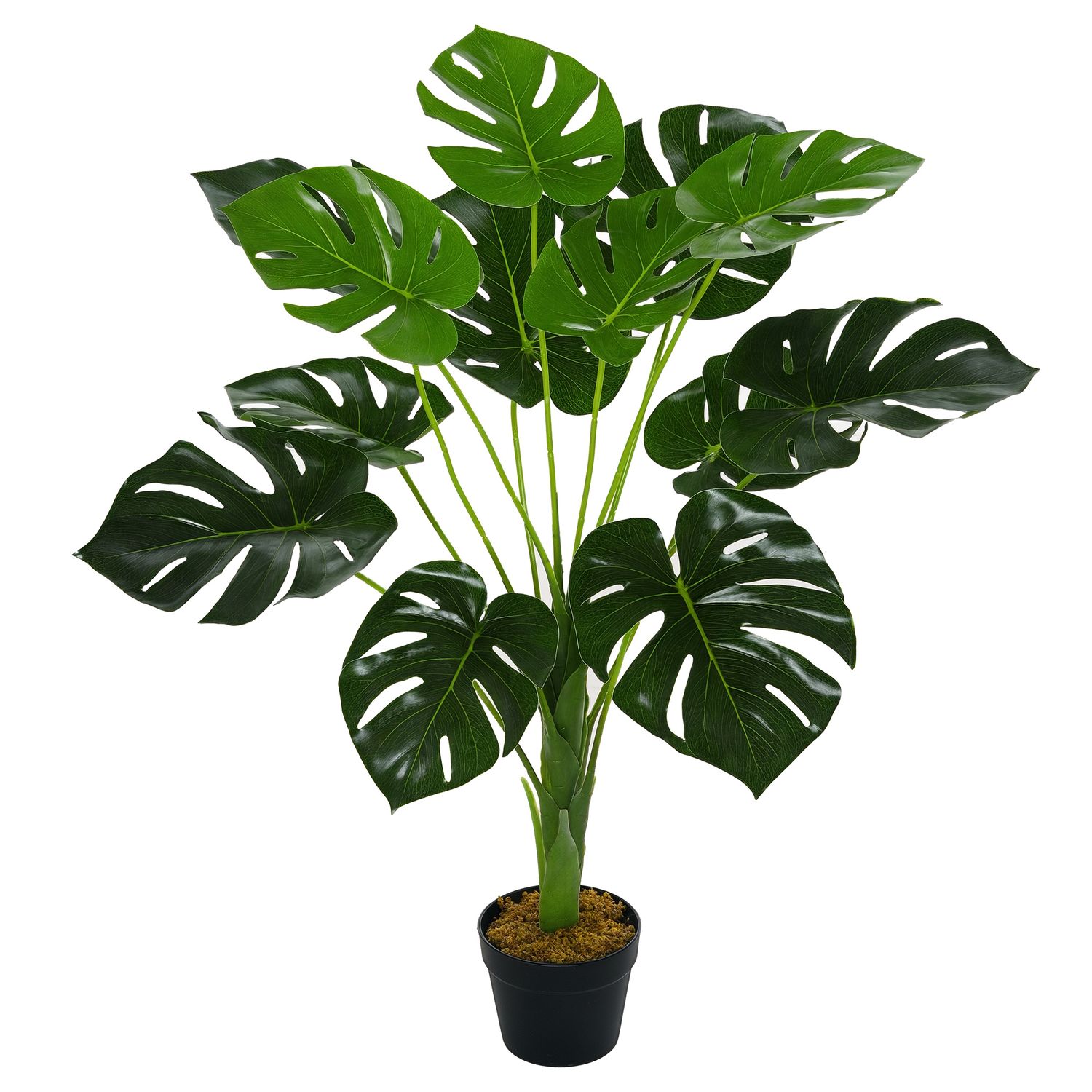 Outsunny 85cm/2.8FT Artificial Monstera Plant Realistic Fake Tree Potted Home Of