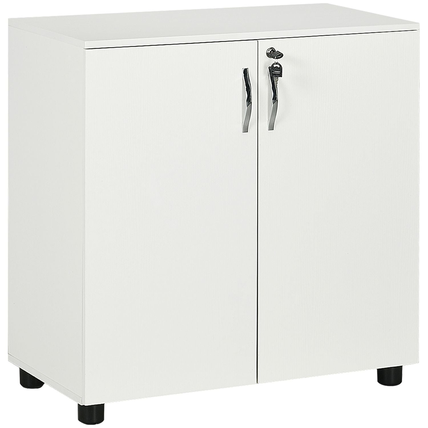 Vinsetto 2-Tier Locking Office Storage Cabinet File Organisation w/Handles Keys