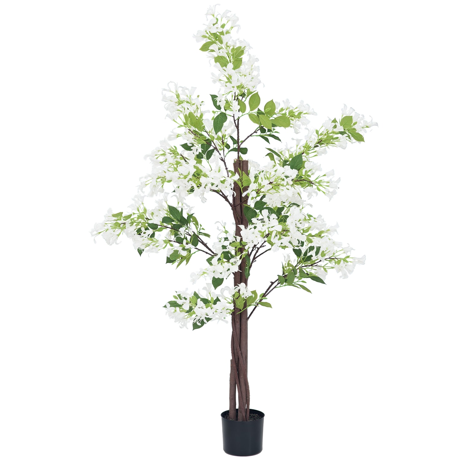 HOMCOM Decorative Artificial Plants Honeysuckle Indoor Outdoor, Potted Fake Flow