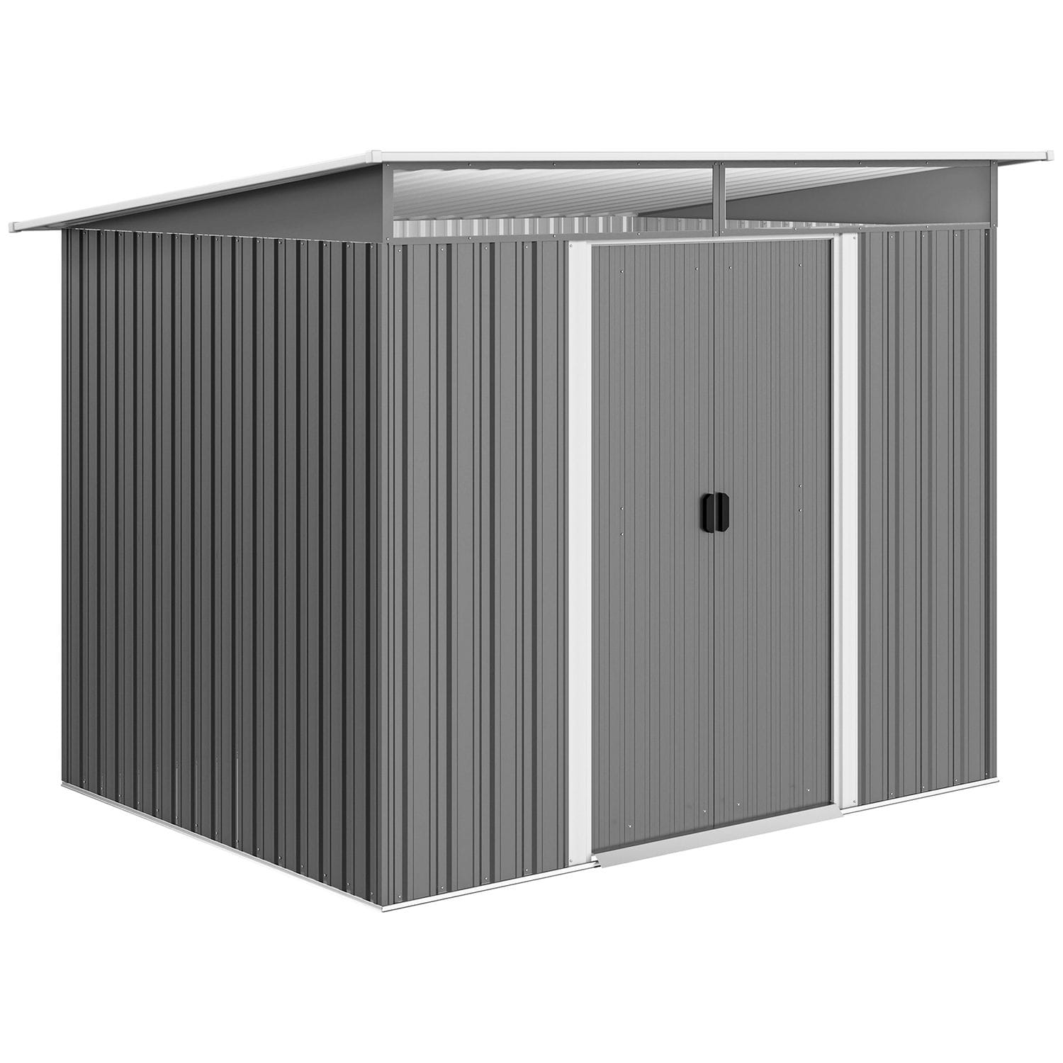 Outsunny Garden Shed Storage Tool Organizer W/Sliding Door Vent House Hut