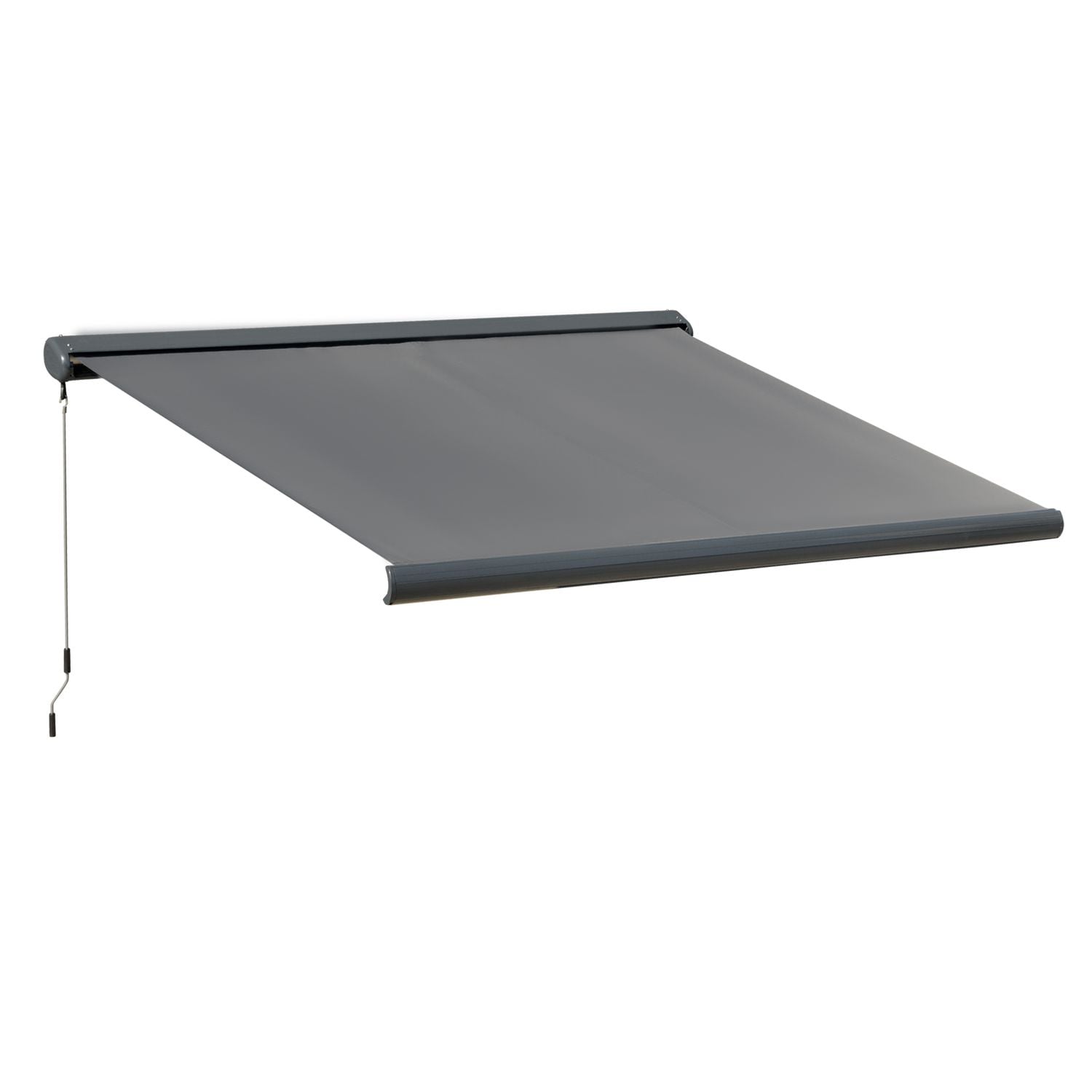 Outsunny Cassette Electric Manual Awning Door Window Retractable Canopy w/Remote