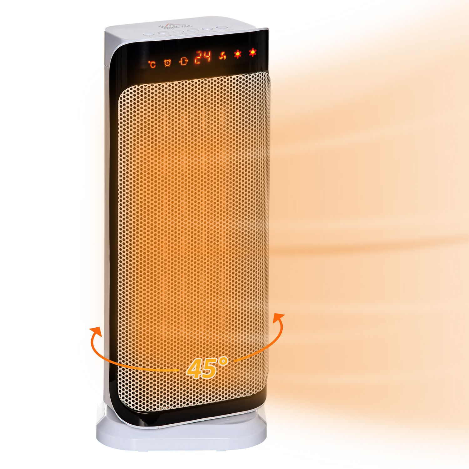 Portable Oscillating Ceramic Space Heater W/Over Heating & Tip-Over Protection