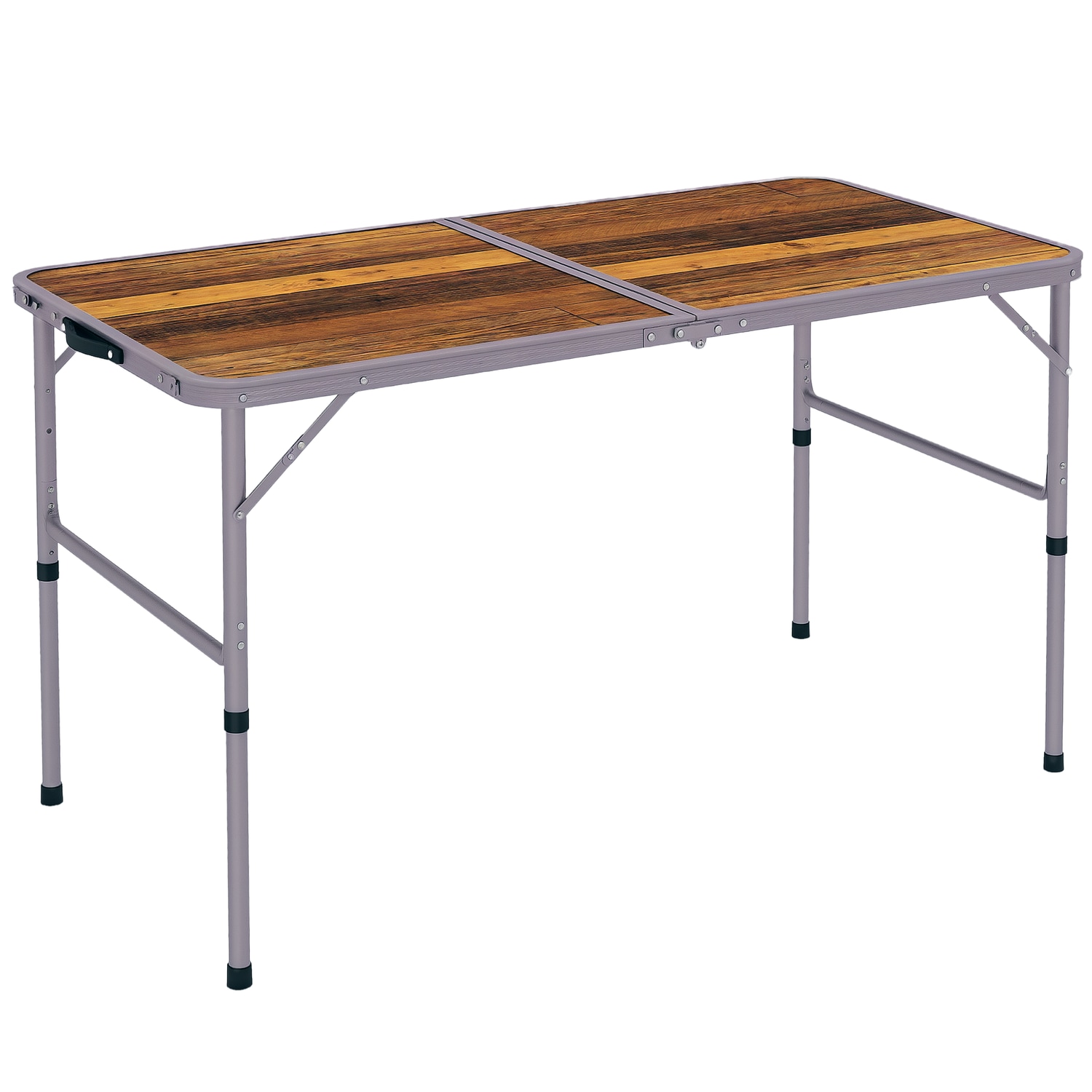 Outsunny Portable Aluminum Folding Picnic Table Outdoor Lightweight Bbq Party De