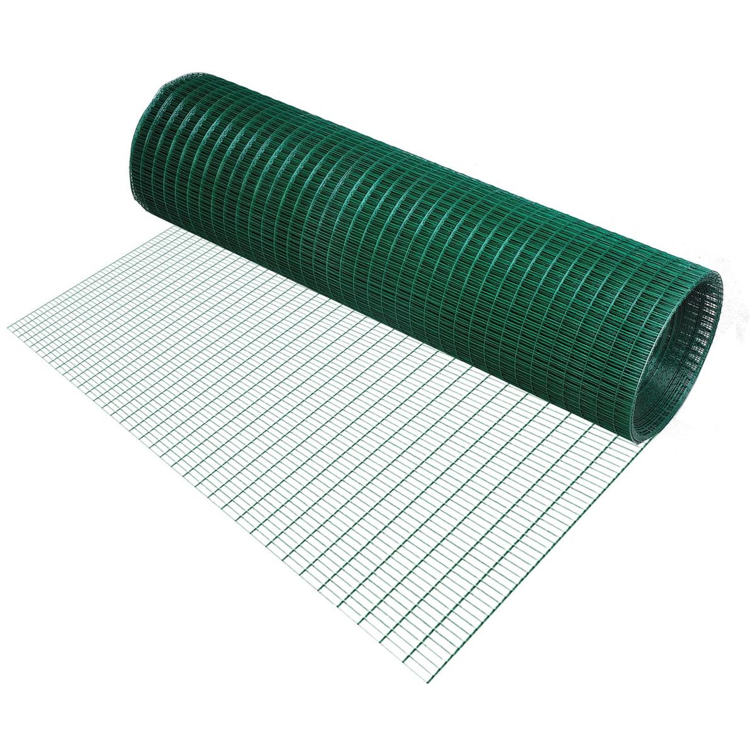PawHut PVC Coated Steel Chicken Rabbit Mesh Fencing Wire Garden Galvanised Fence